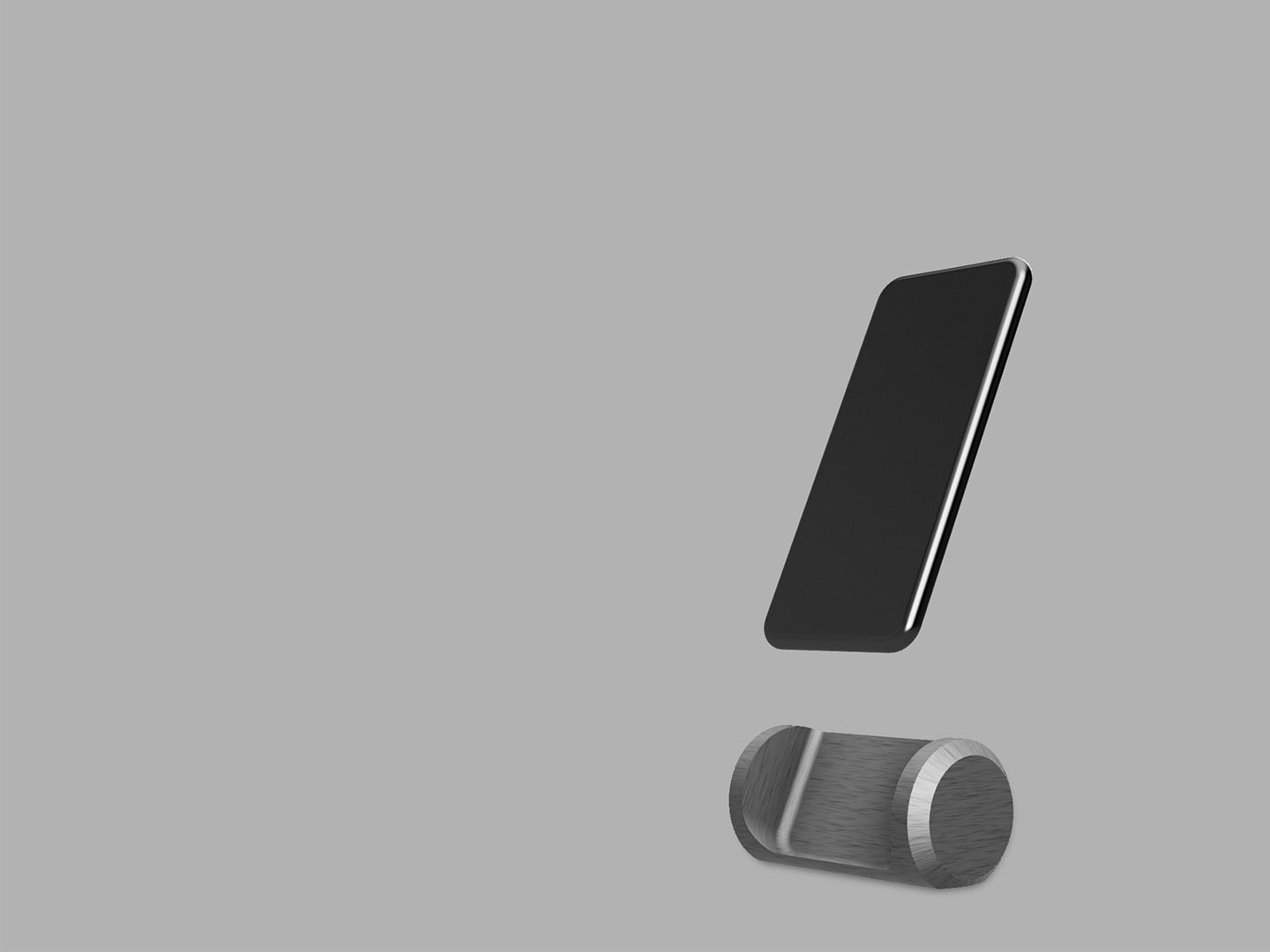 Brushed metal iPhone stand - image 1 - student project