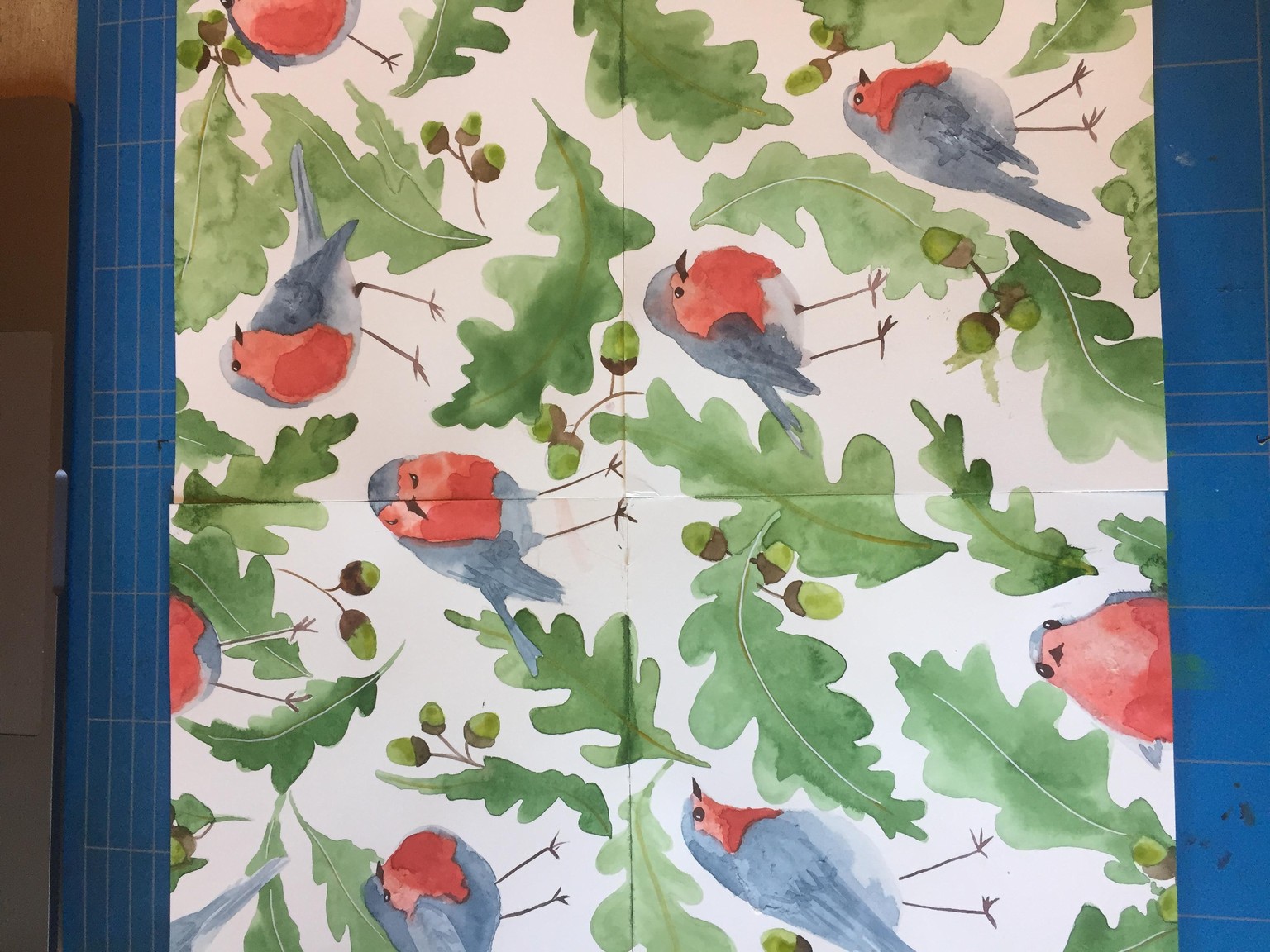 watercolour wrapping paper - image 1 - student project