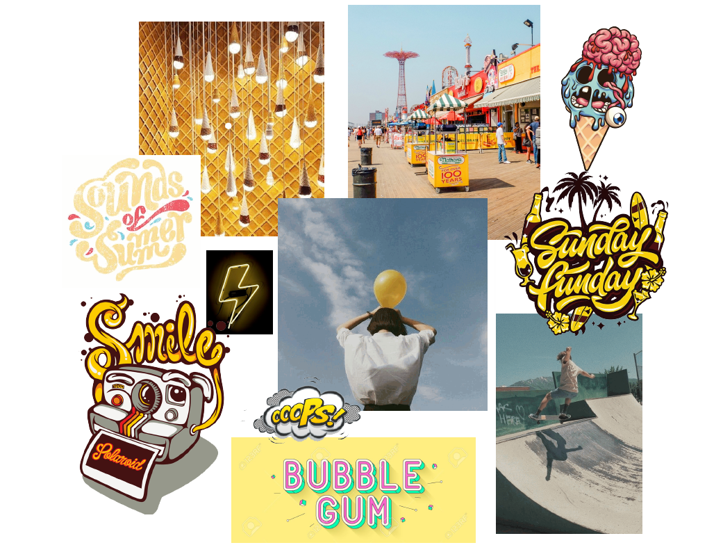 Moodboard for an ice cream store - image 3 - student project