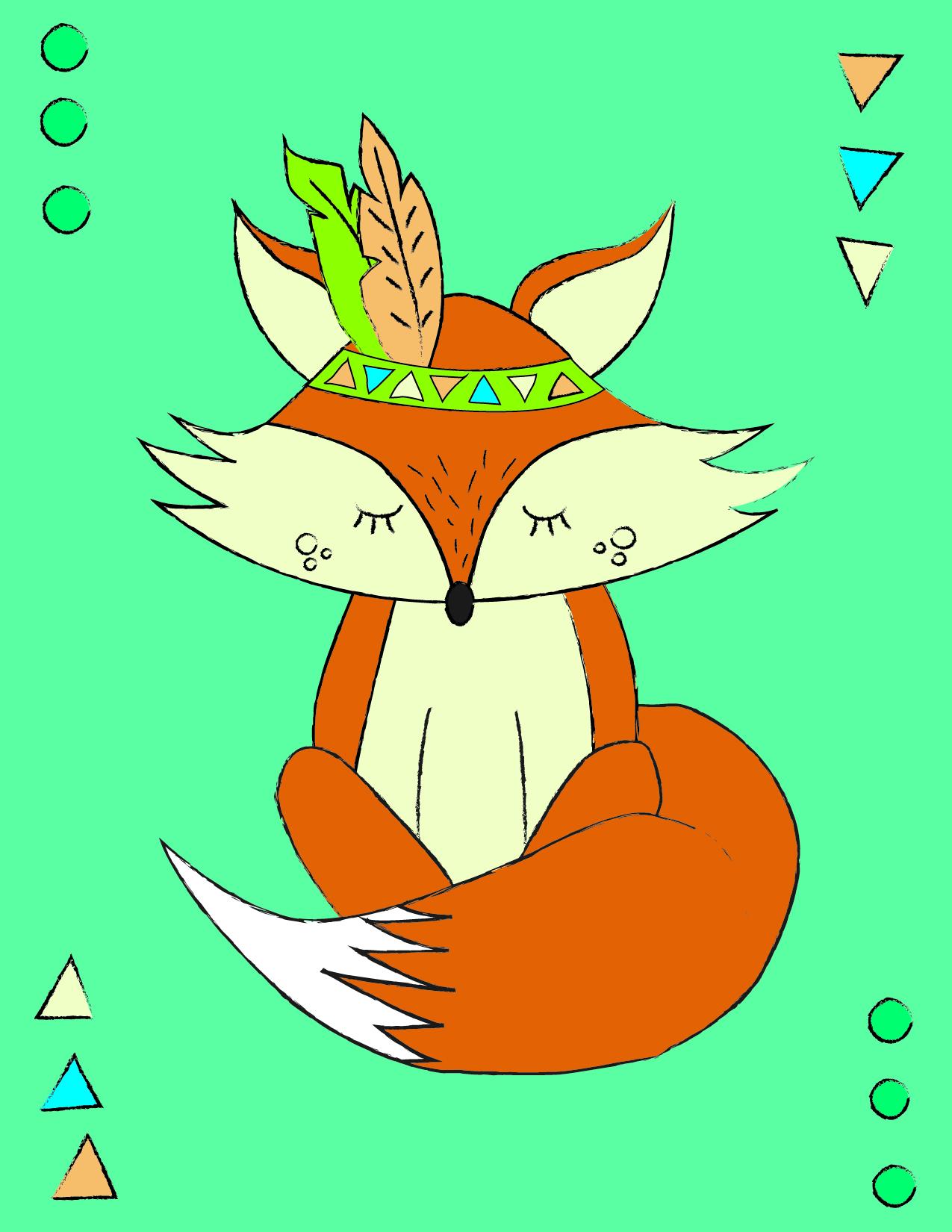Woodland Fox Illustration - image 1 - student project