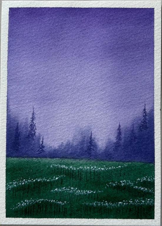 Completed Atmospheric Landscapes in Watercolor - image 6 - student project