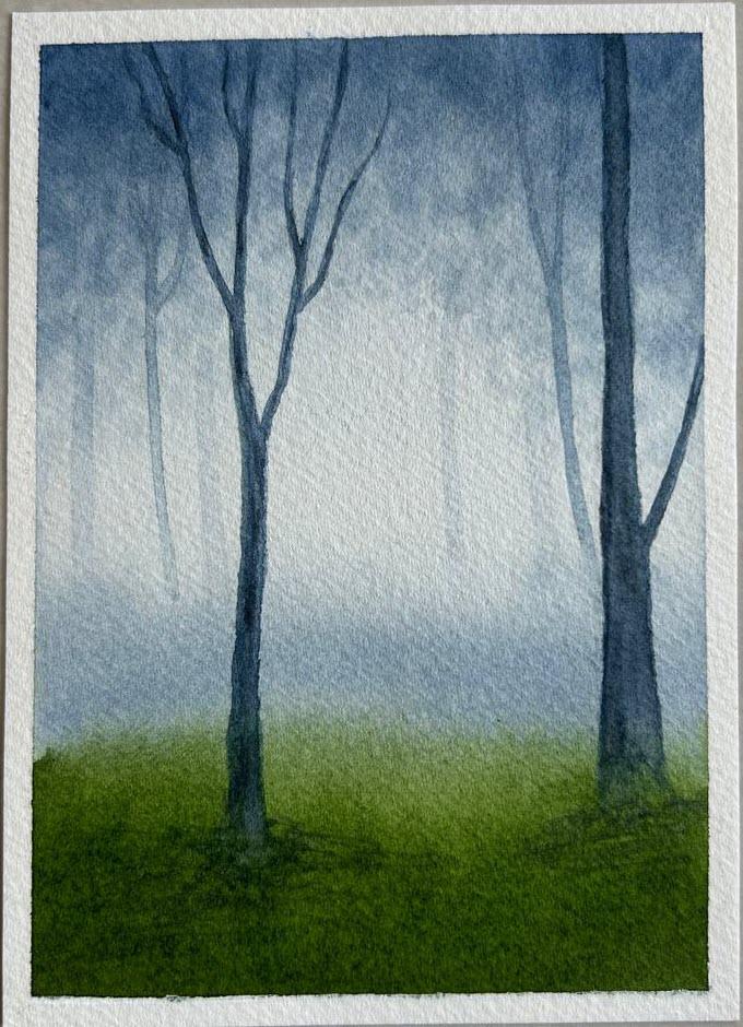 Completed Atmospheric Landscapes in Watercolor - image 3 - student project