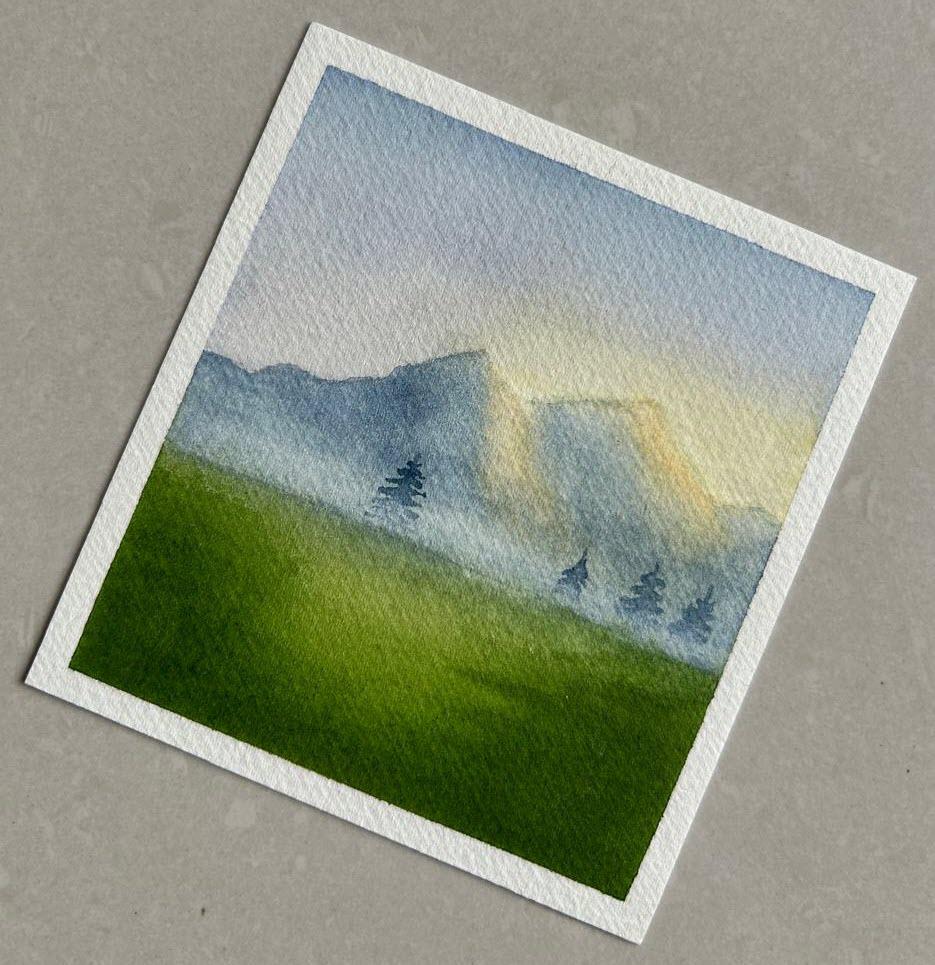 15-minute watercolor practice (completed) - image 14 - student project