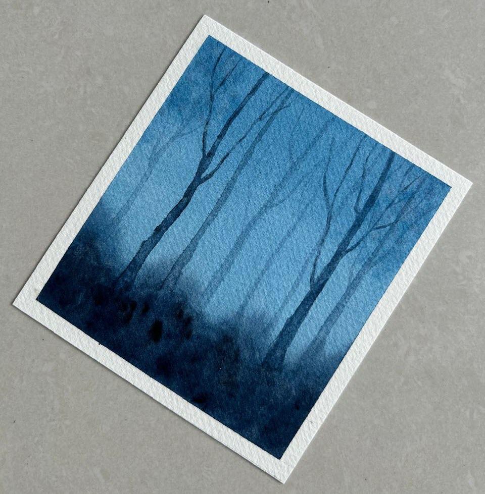15-minute watercolor practice (completed) - image 1 - student project