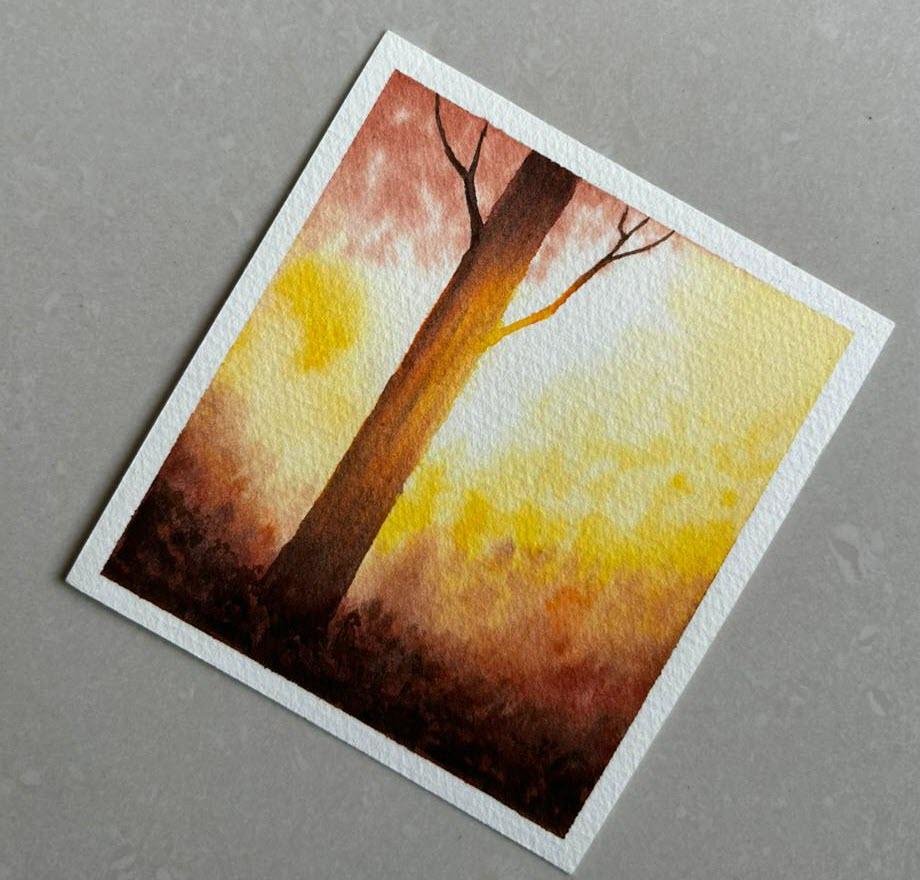 15-minute watercolor practice (completed) - image 15 - student project