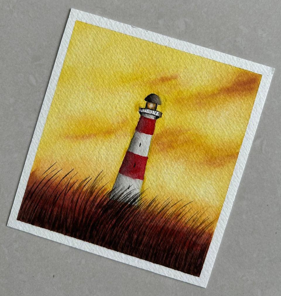 15-minute watercolor practice (completed) - image 10 - student project