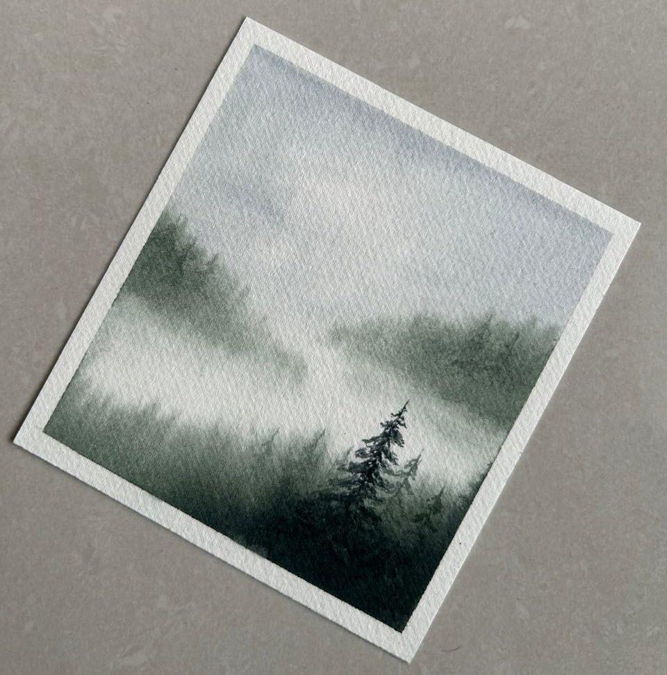 15-minute watercolor practice (completed) - image 7 - student project