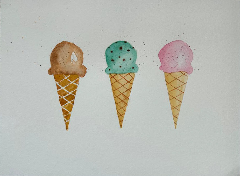 Paint Ice Creams in 3 Ways - Completed - image 2 - student project