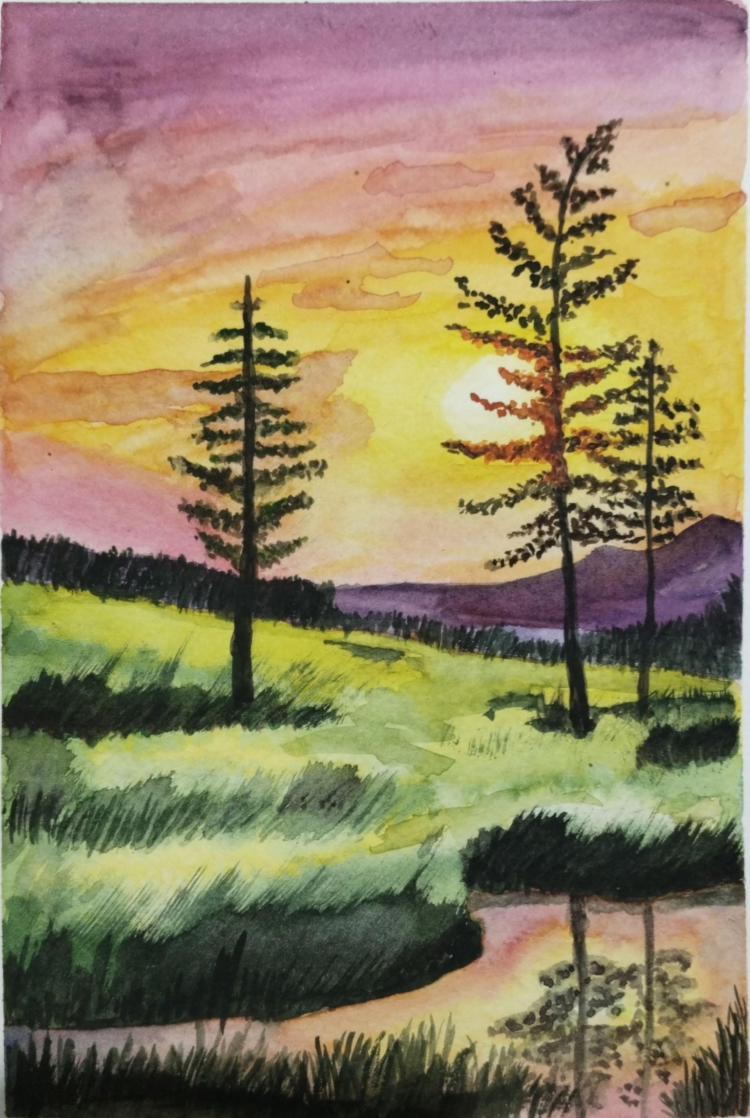 Pink sunset - image 1 - student project