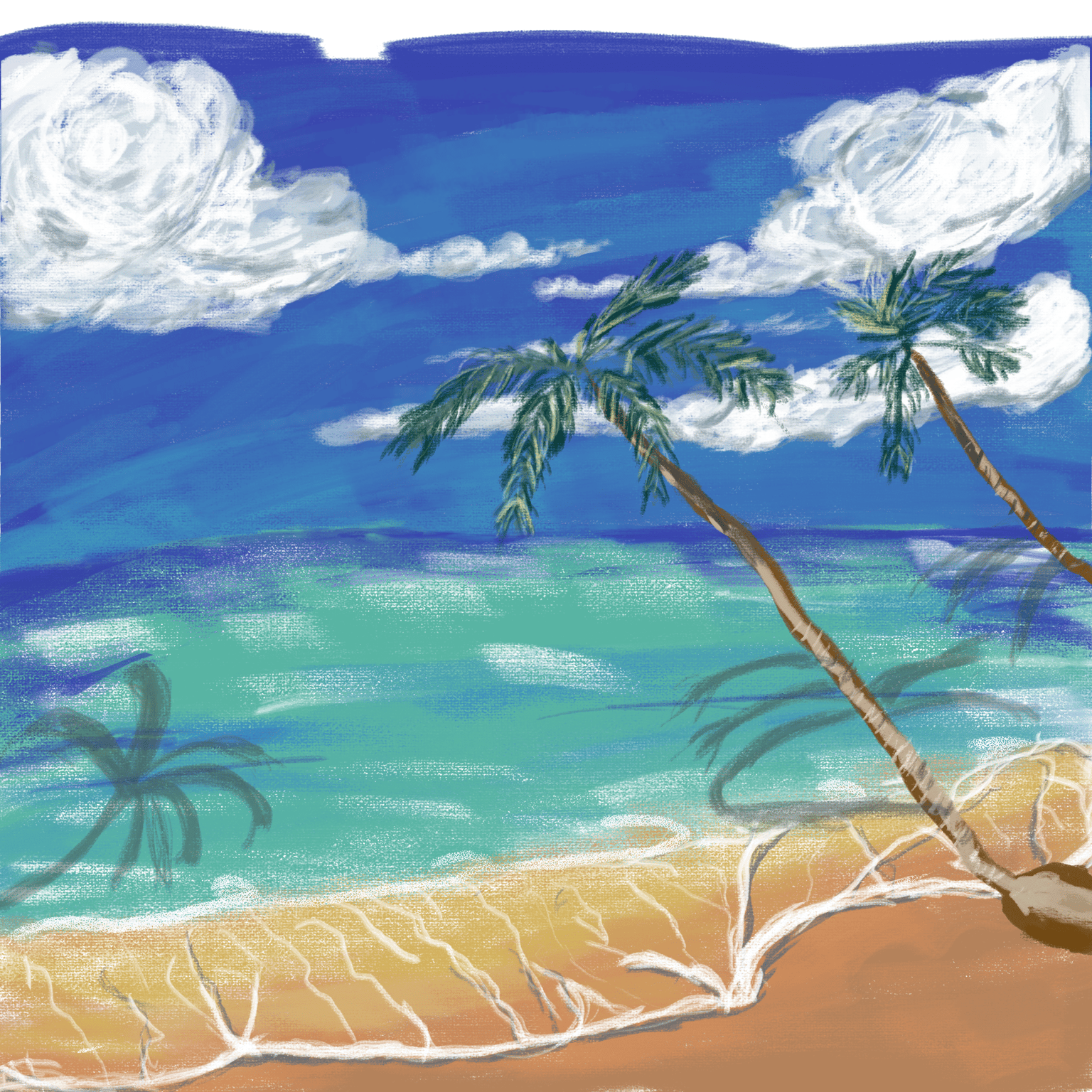 beach painting - image 1 - student project
