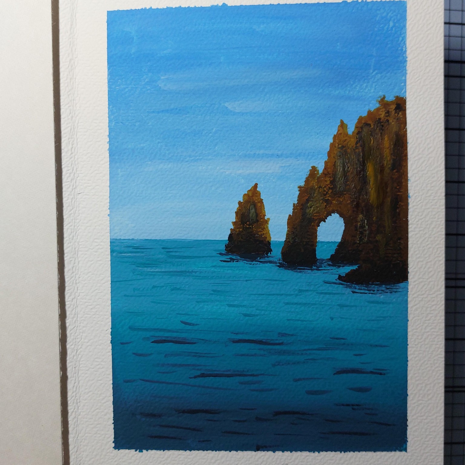 sea scape gouache - image 1 - student project