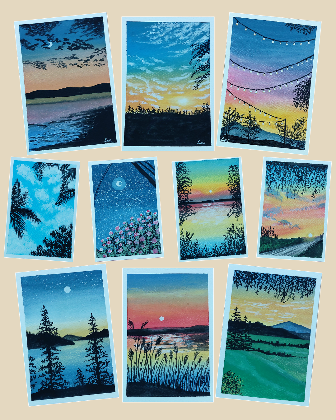 Gouache Landscapes - image 1 - student project