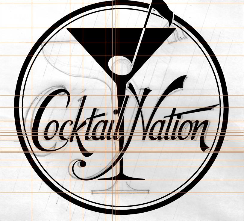 Cocktail Nation - Logo for a Band - image 3 - student project