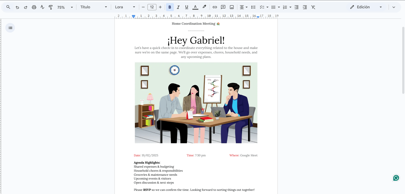 Fer's Google Workspace - image 3 - student project