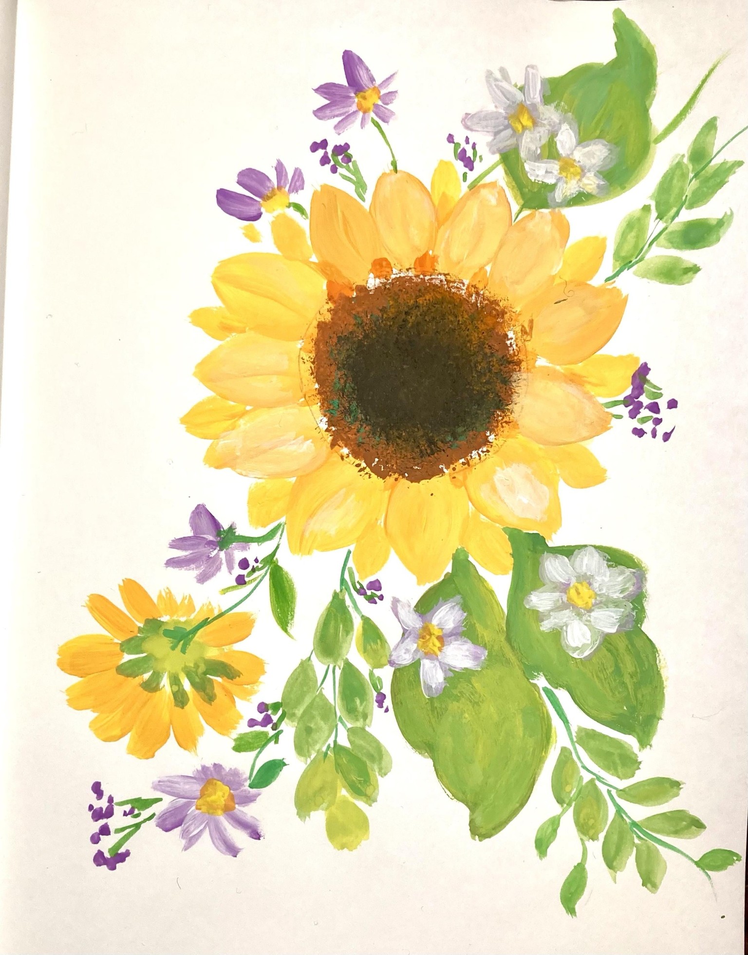 Gouache florals - image 2 - student project