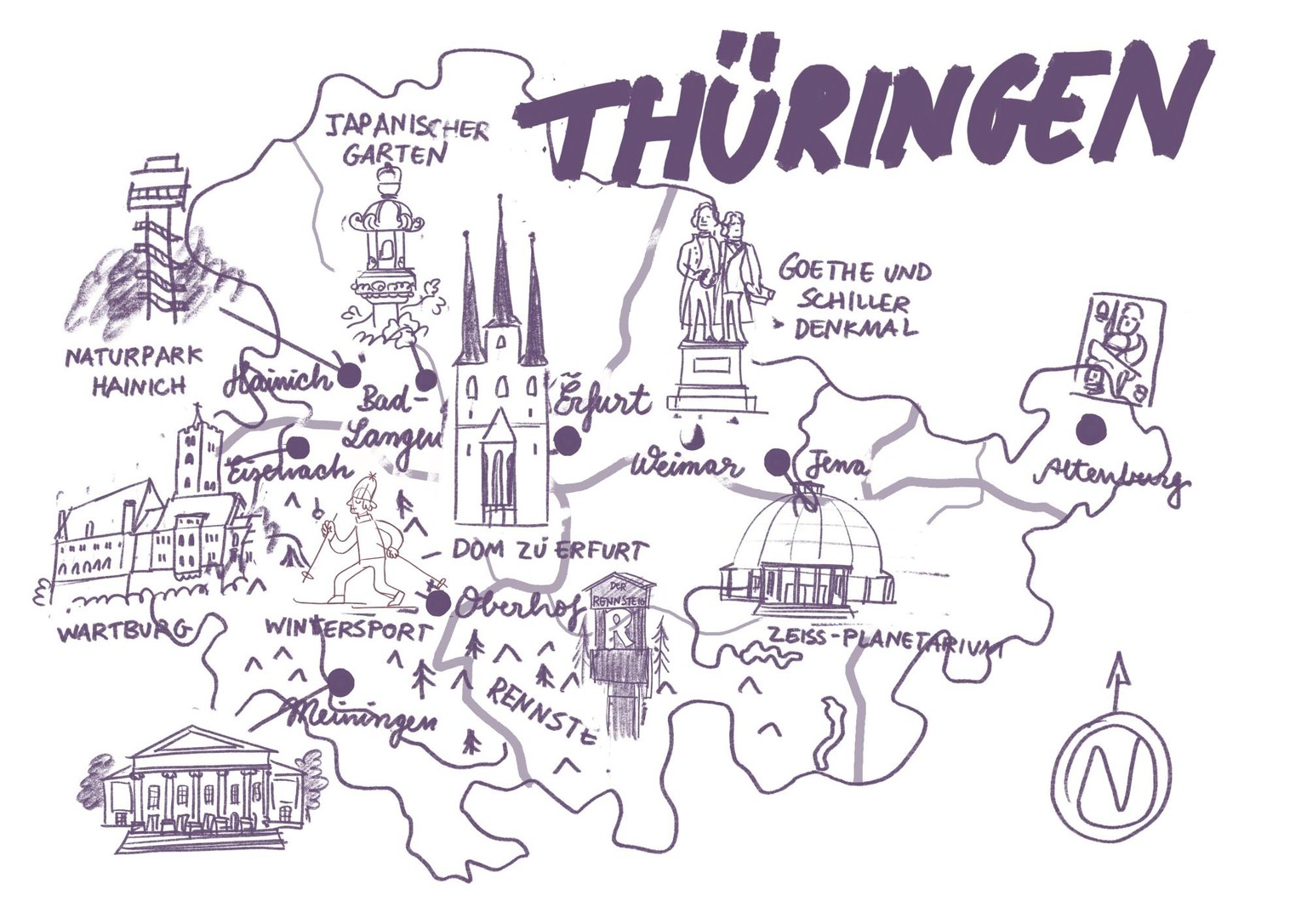 Inky Map of Thuringia - image 1 - student project