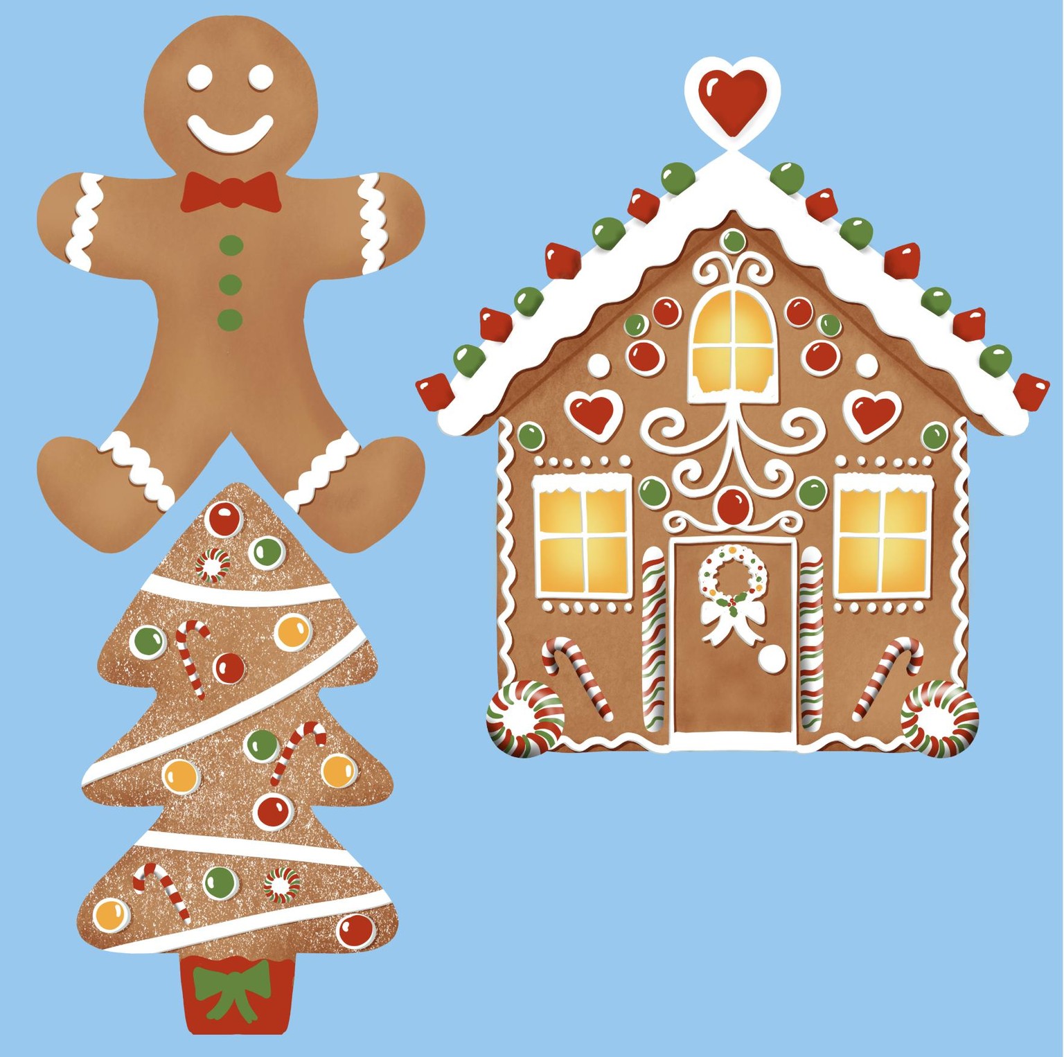 Gingerbread design elements - image 2 - student project