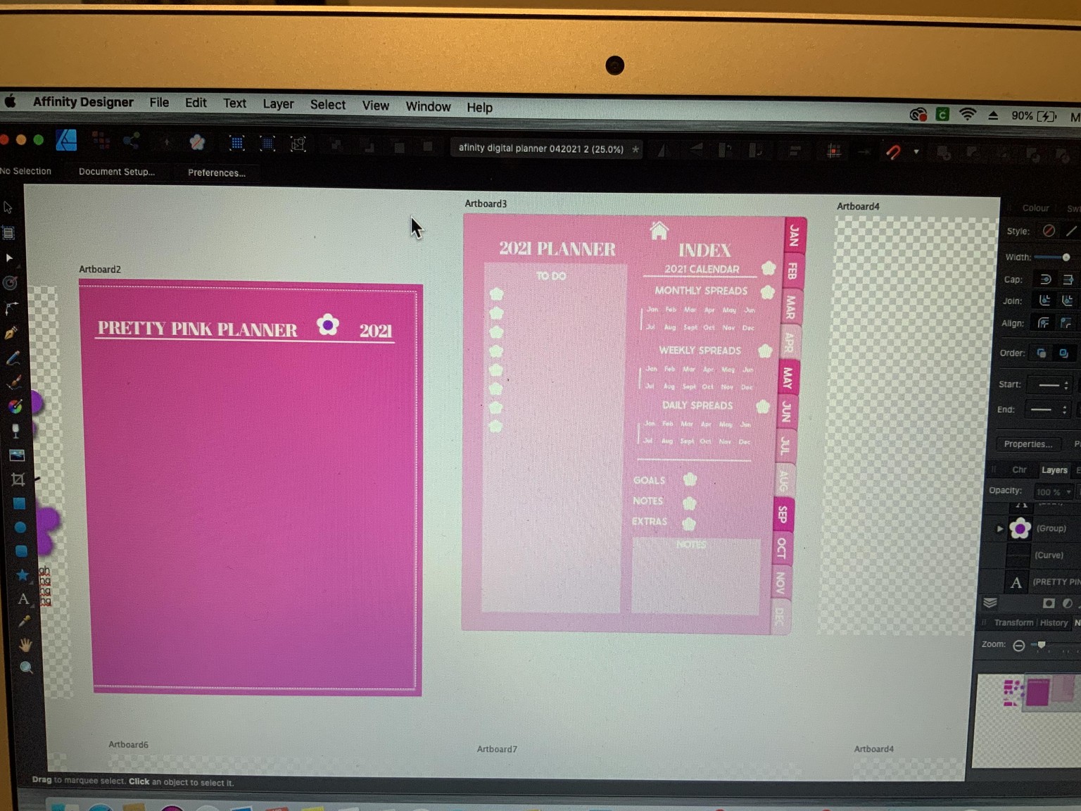 Pretty pink planner - image 1 - student project