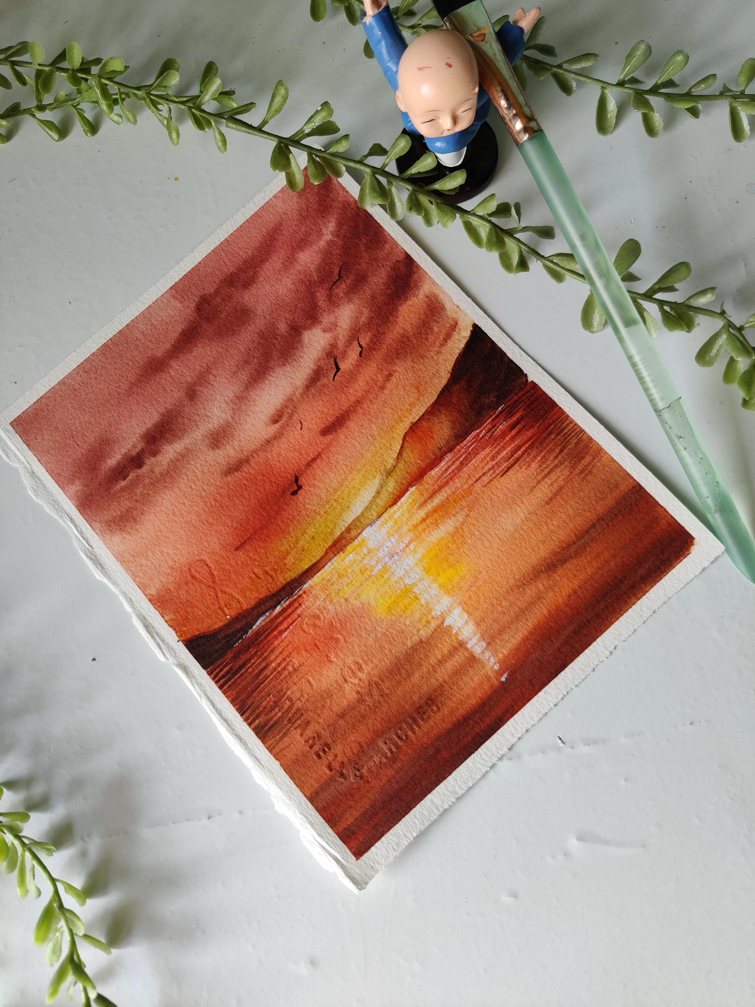 Water colour sunset - image 3 - student project