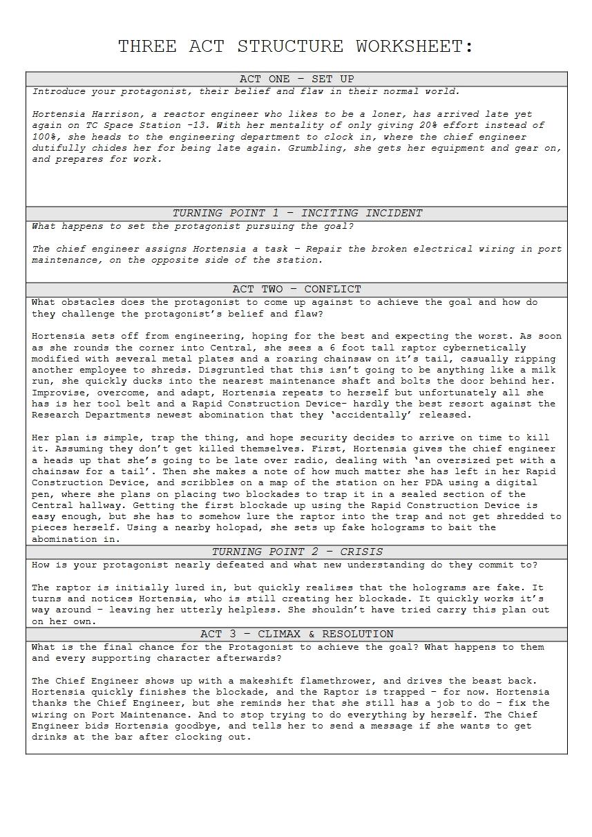 Class Project - Logline, Three act - image 1 - student project