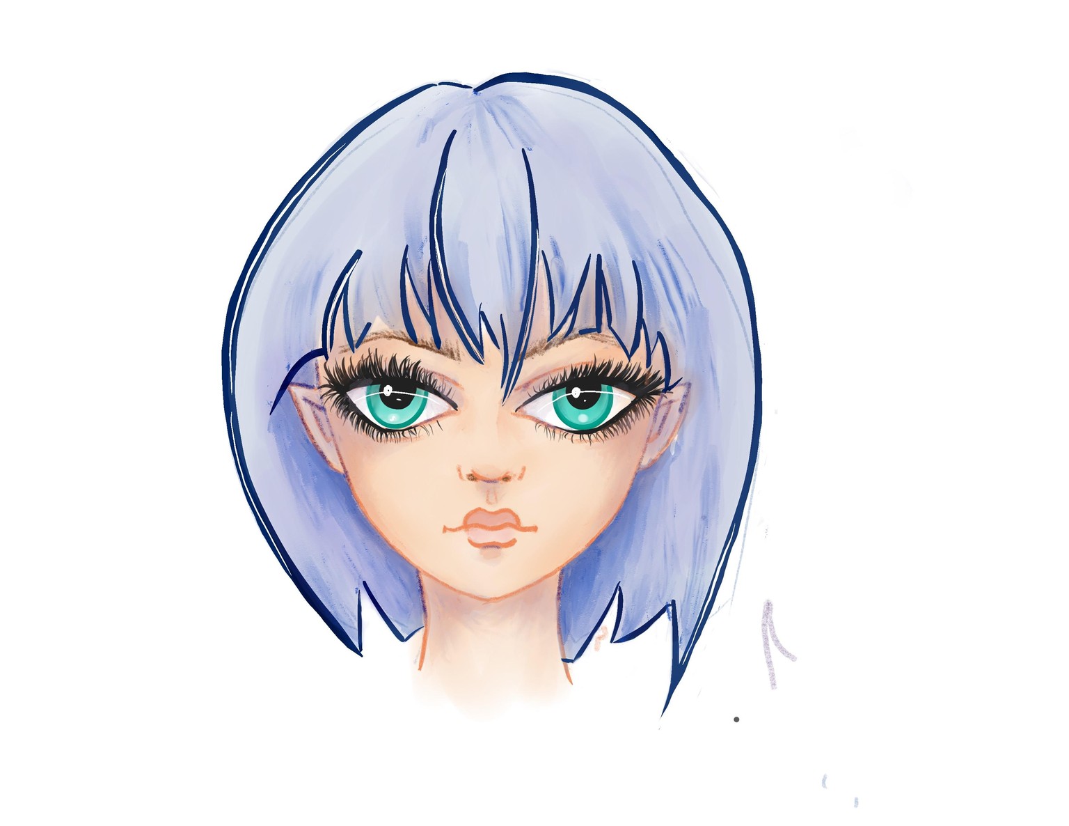 Cute girl cartoon - image 1 - student project