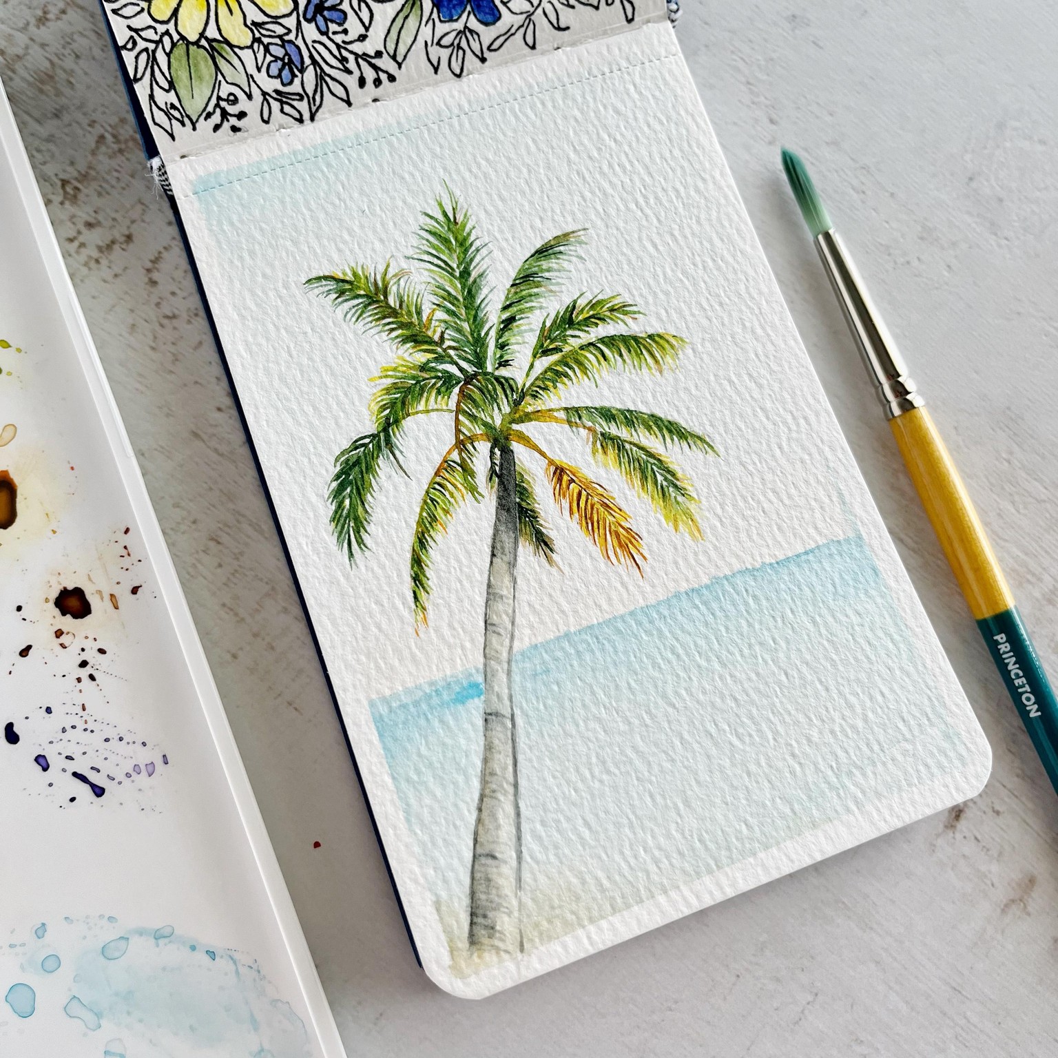 “Beach Scene With Palm Trees” Class by Kamides-Katrin Gaff - image 1 - student project