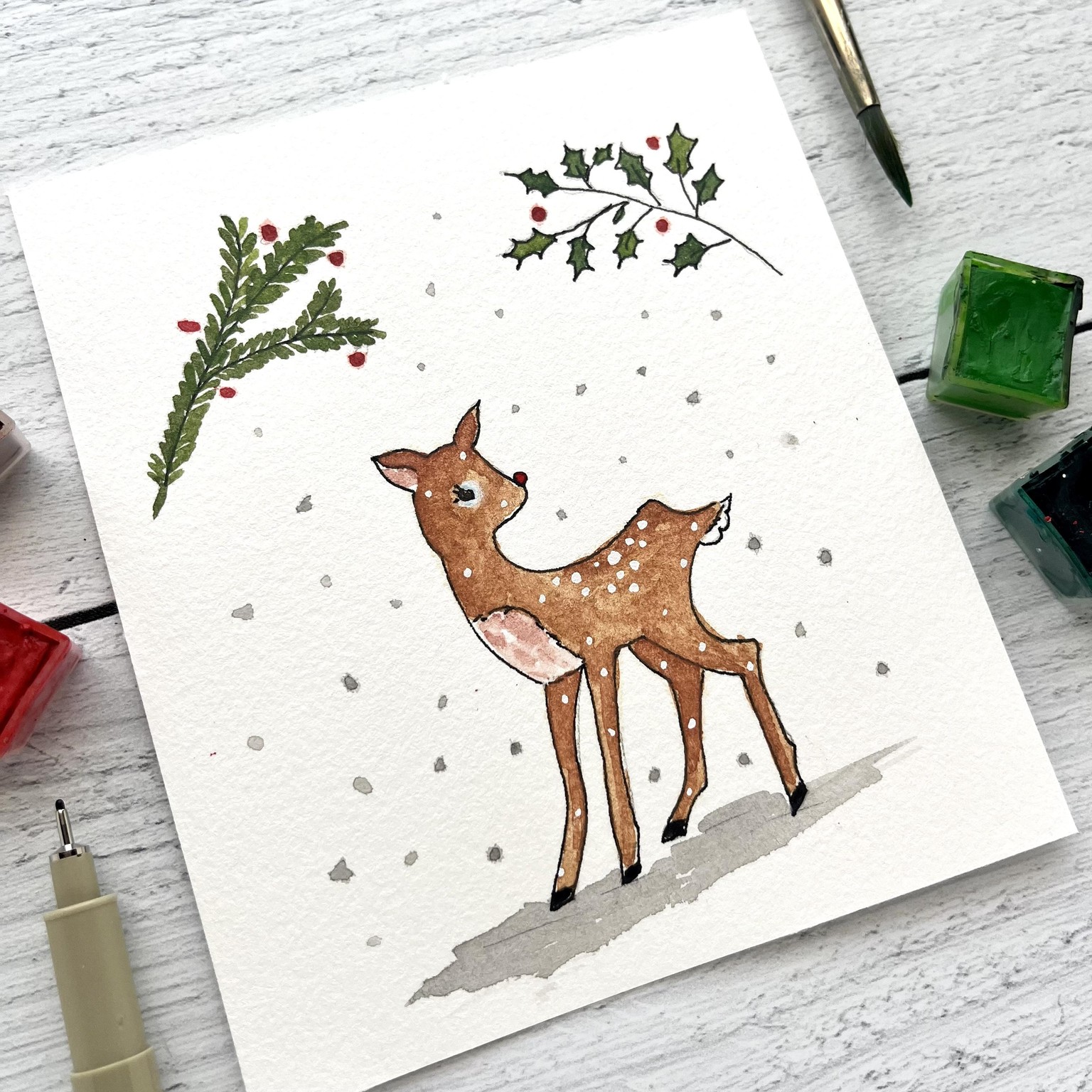 Easy Holiday Cards Class by Irina Trzaskos - image 2 - student project
