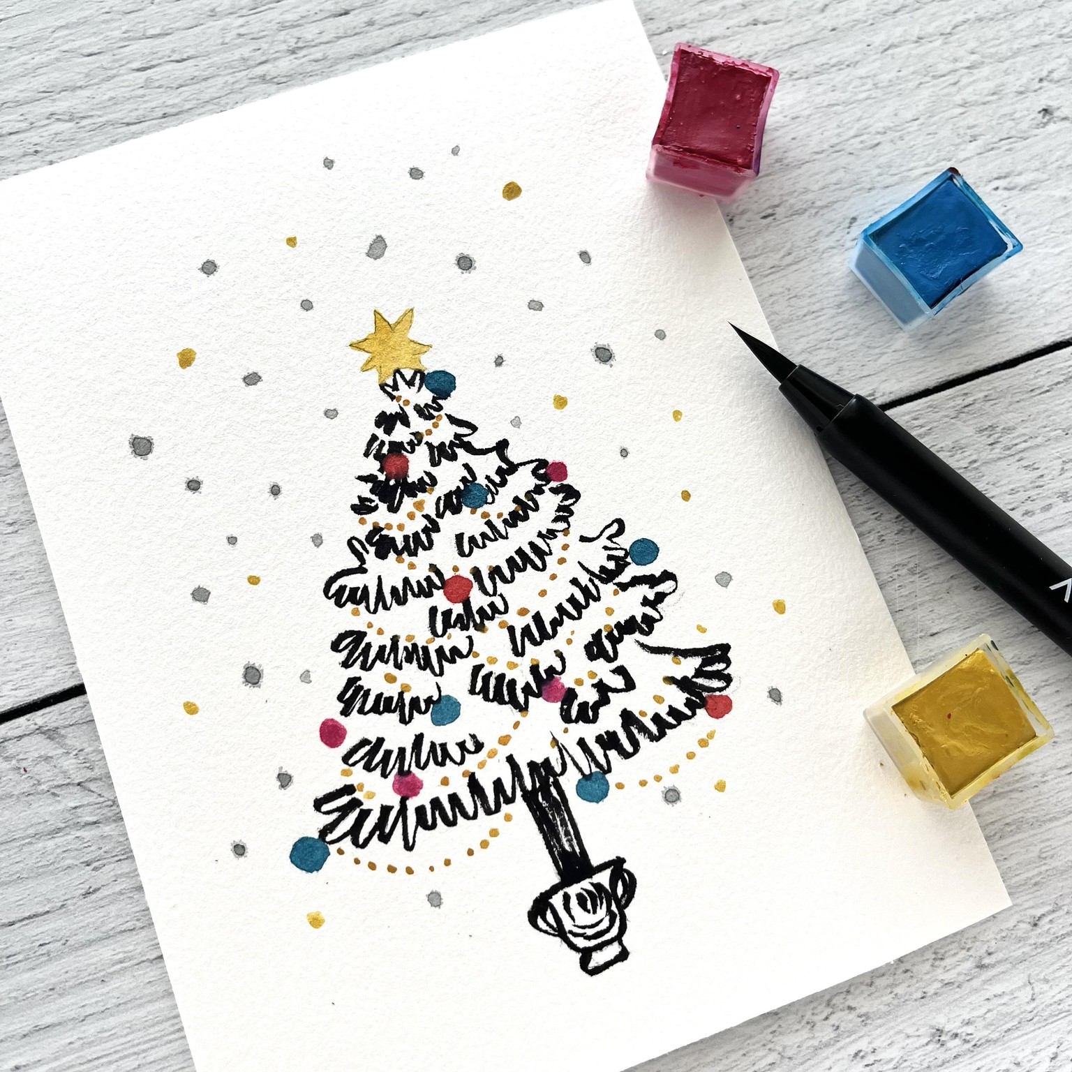 Easy Holiday Cards Class by Irina Trzaskos - image 4 - student project