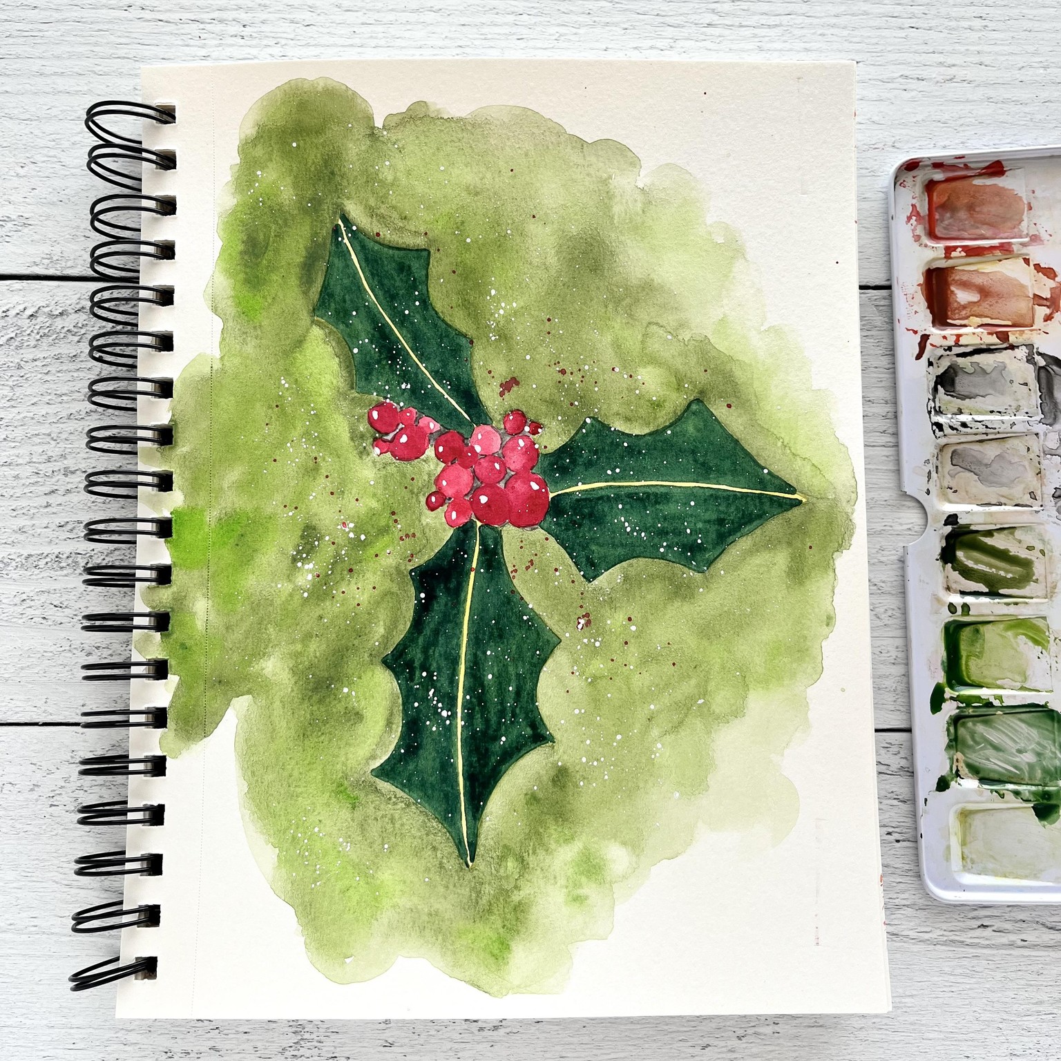 “Paint Holly Berries” Class by Kellie Chasse - image 1 - student project