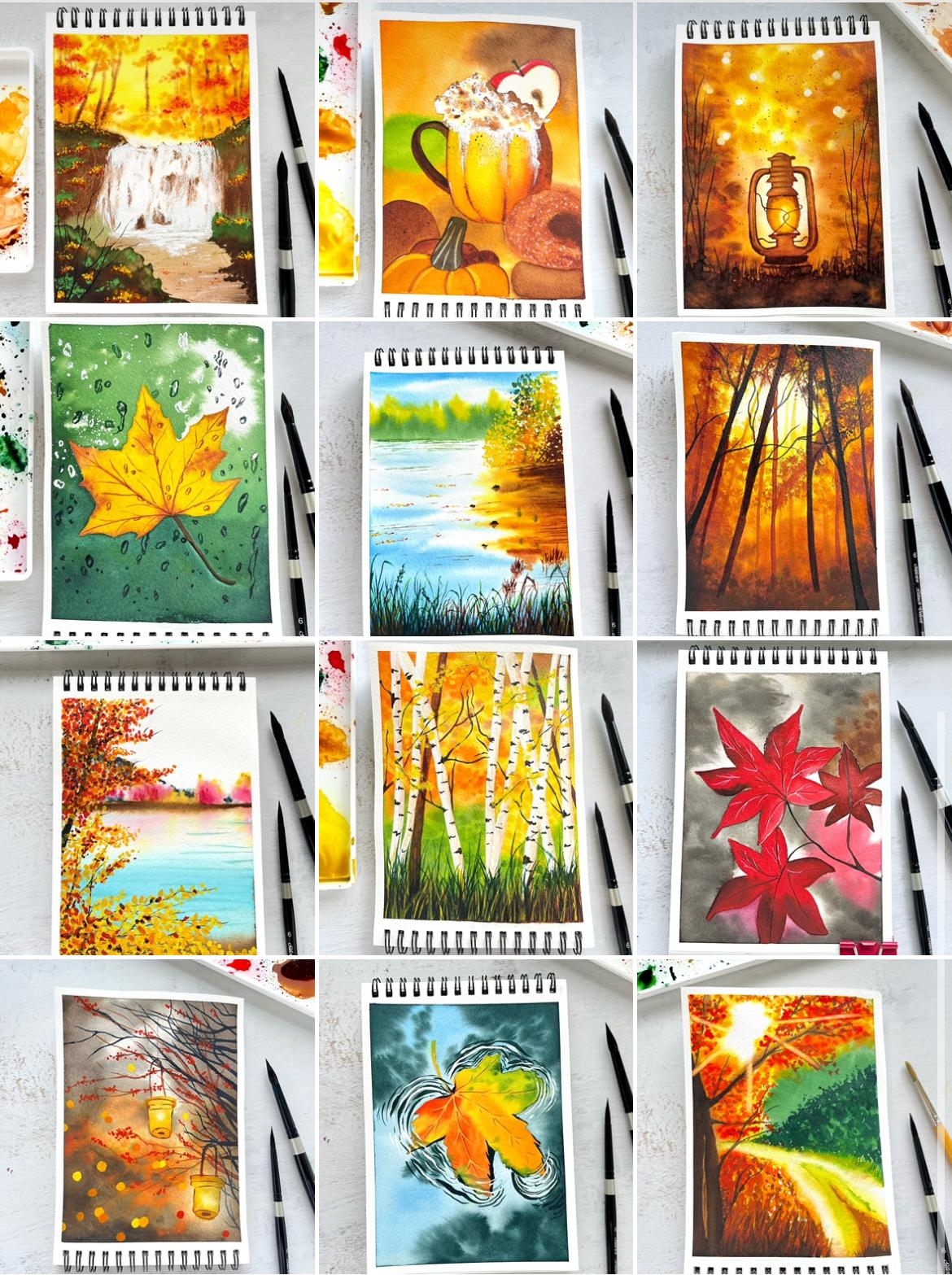 “31 Days of Autumn Landscapes with Watercolours” Class by Geethu Chandramohan - image 2 - student project