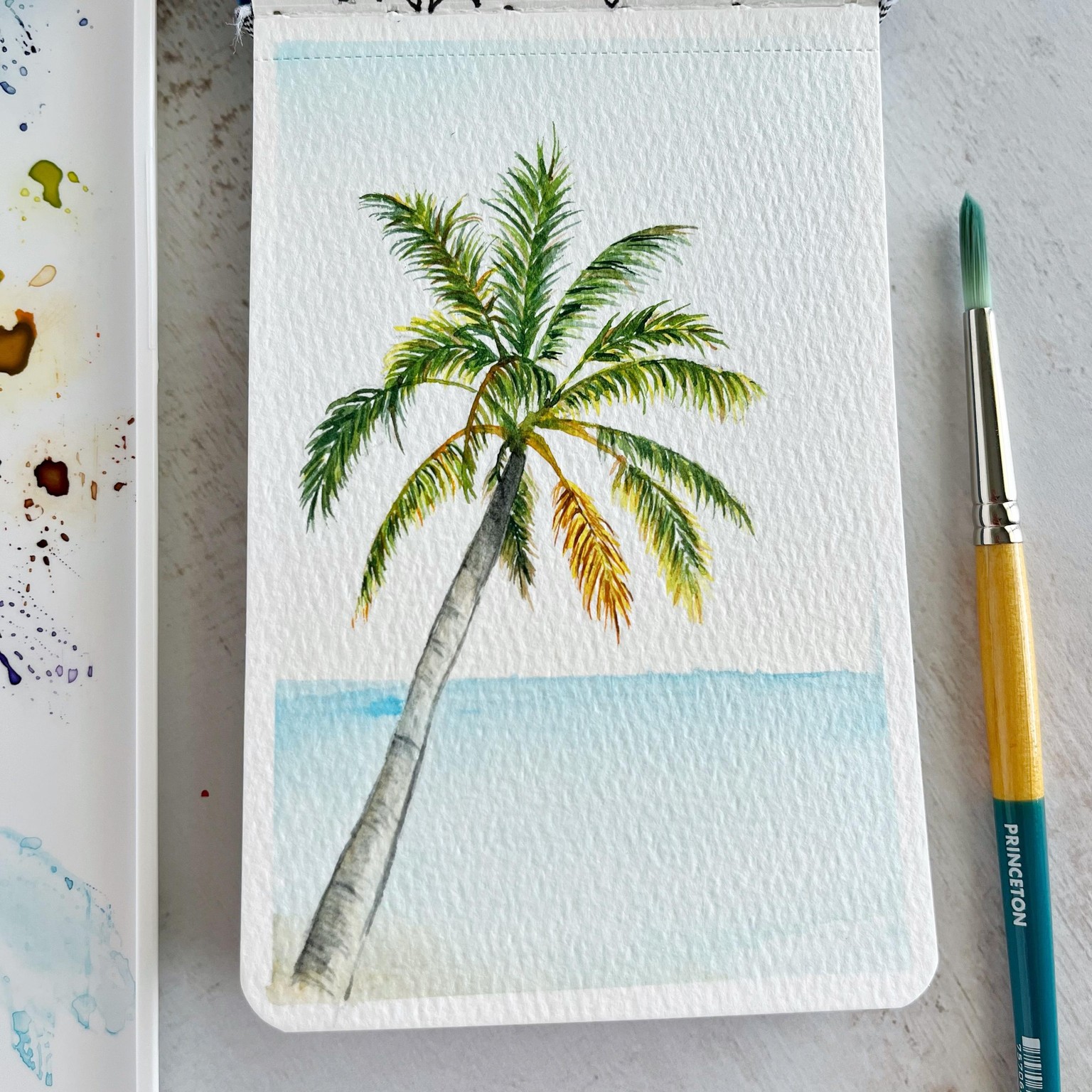 “Beach Scene With Palm Trees” Class by Kamides-Katrin Gaff - image 2 - student project