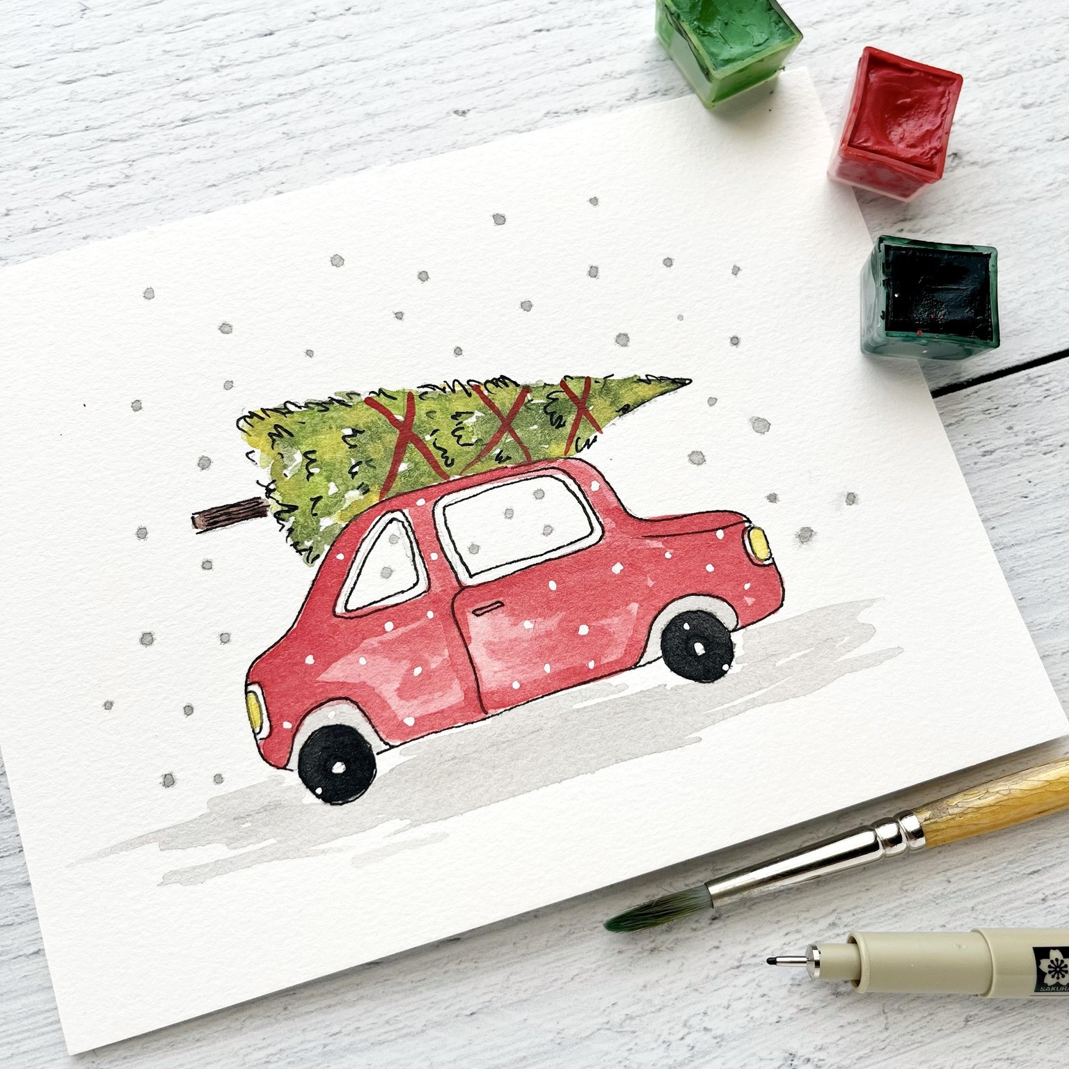 Easy Holiday Cards Class by Irina Trzaskos - image 1 - student project