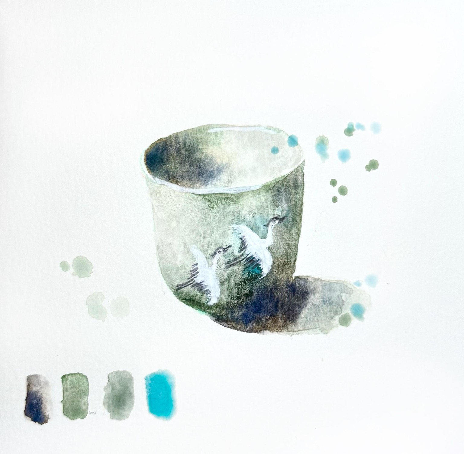 Mixed Media Tea Cup Party ! - image 1 - student project