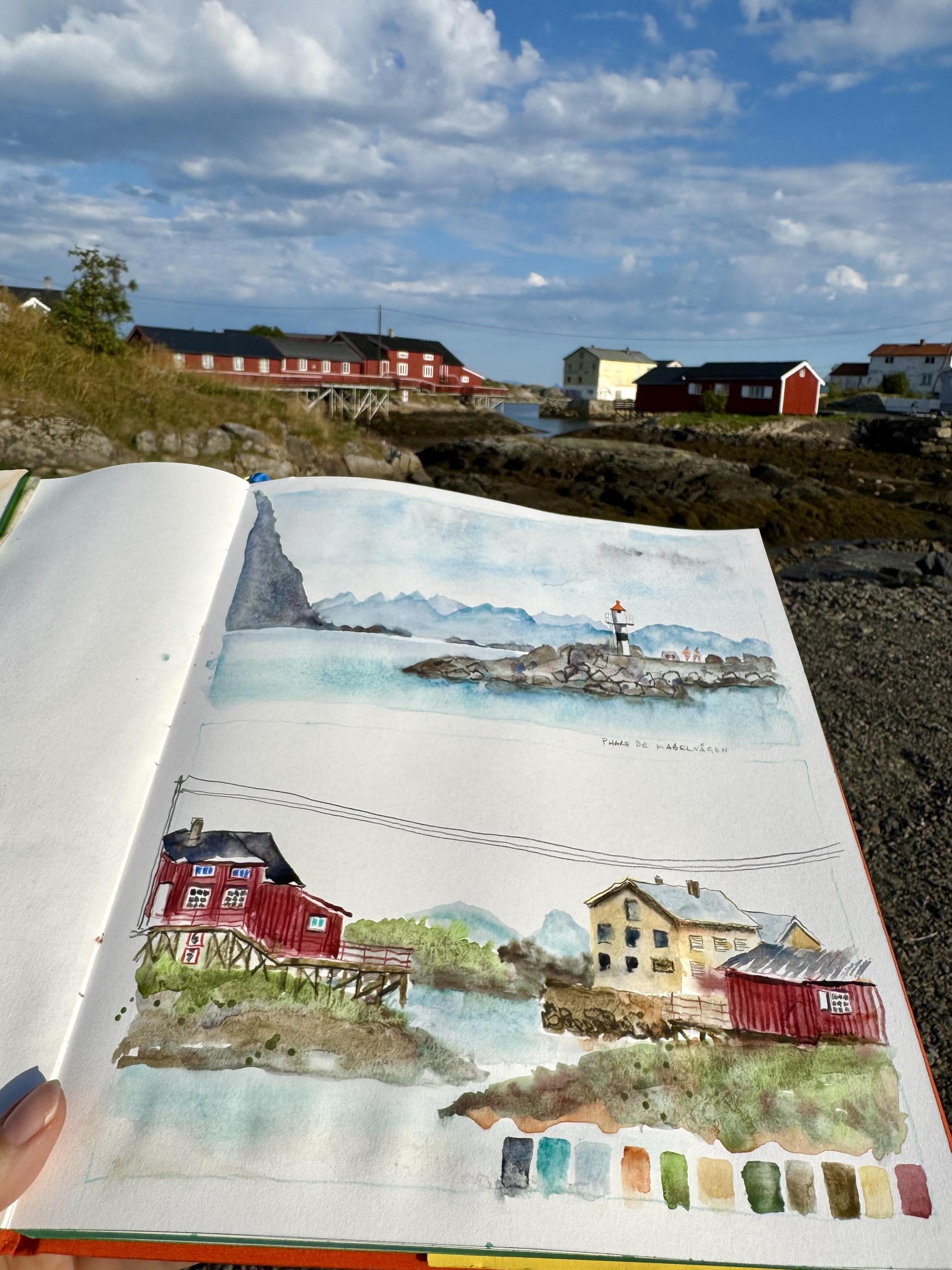 Sketching Sea, Mountains and Colorful Houses in Norway - image 2 - student project