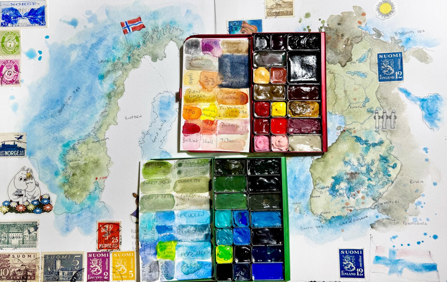 Sketching Sea, Mountains and Colorful Houses in Norway - image 1 - student project