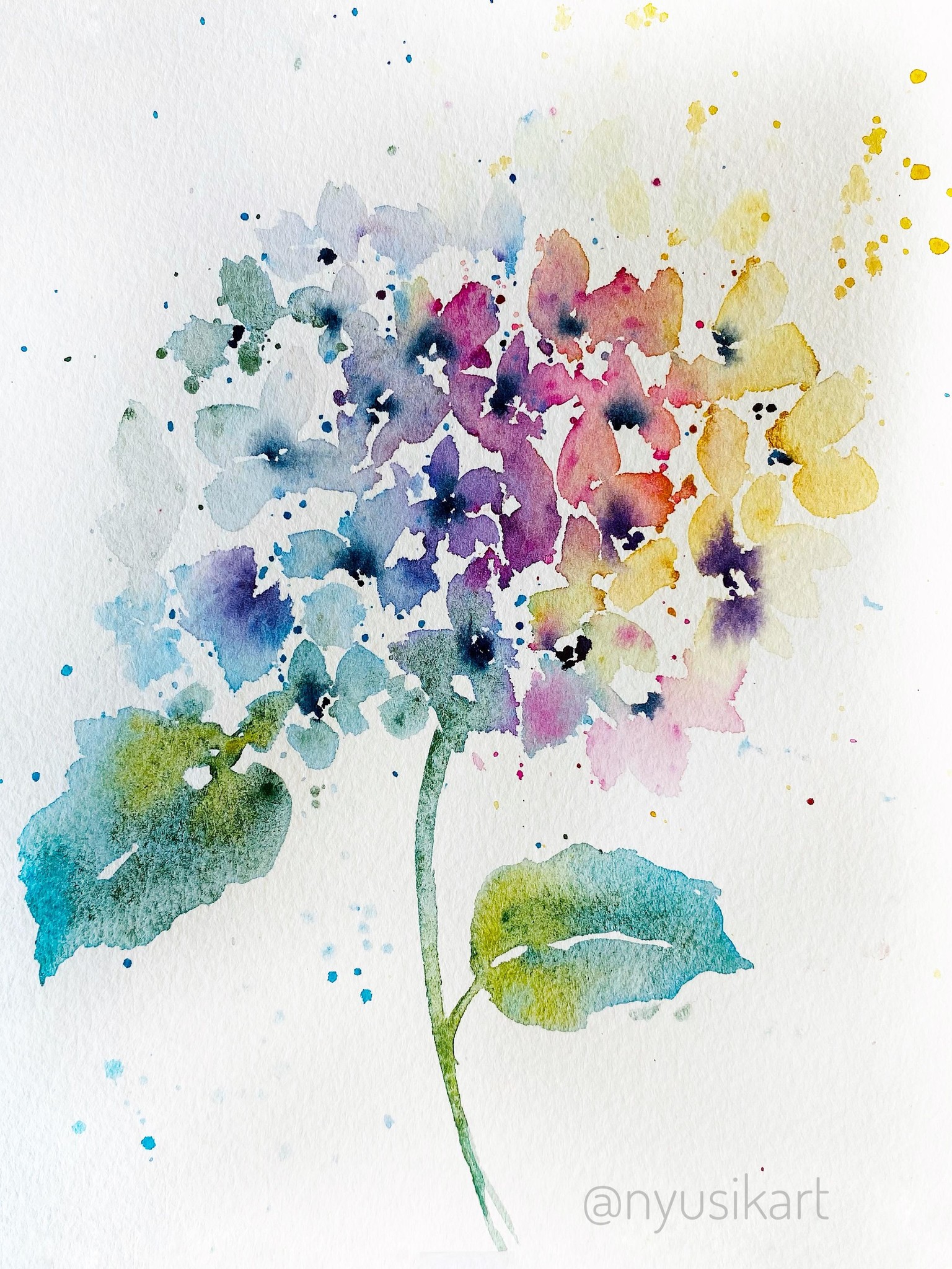 Watercolor Splatter Flowers and Embracing my Imperfections! - image 2 - student project