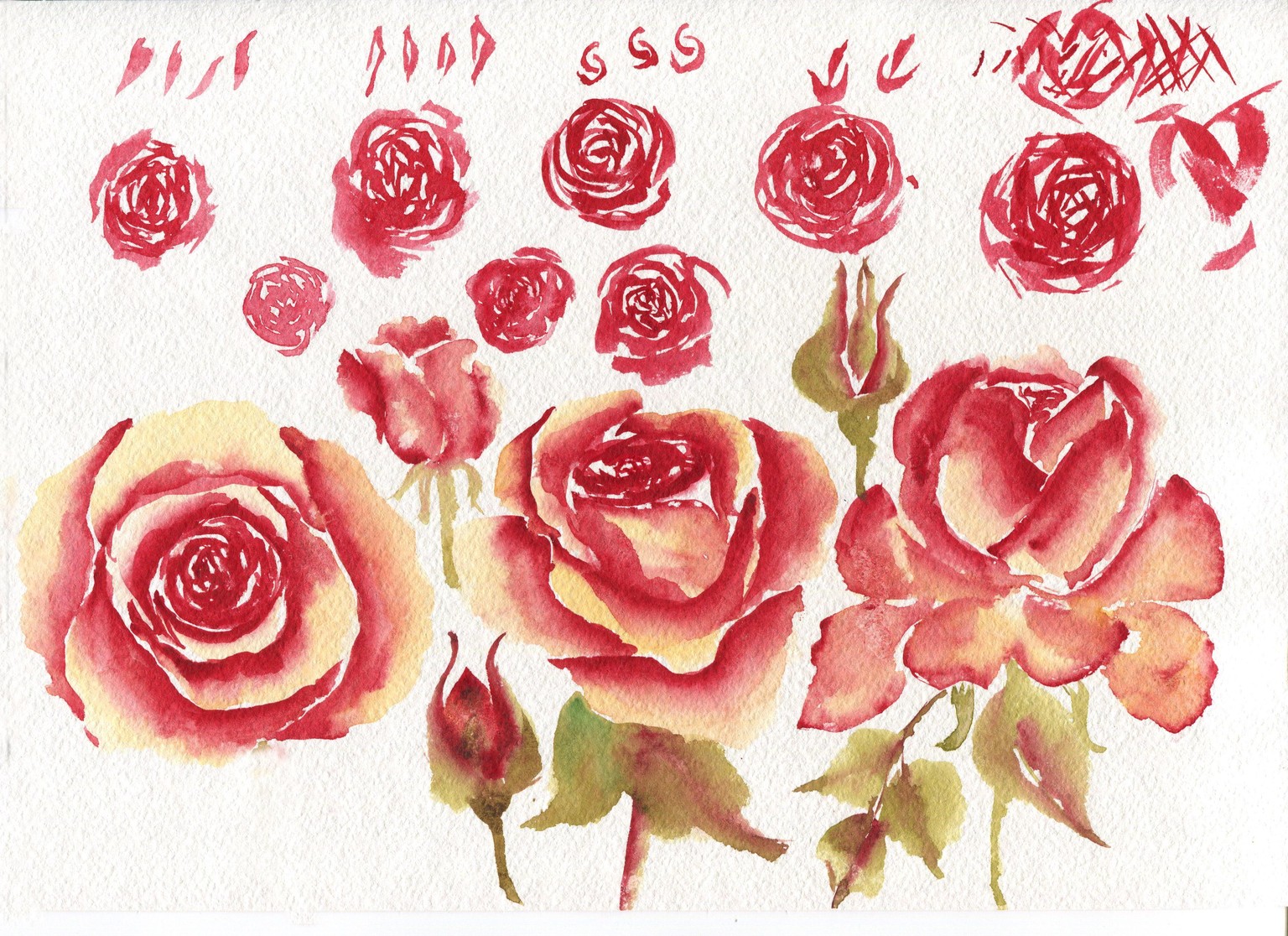 Vintage Roses in loose style - image 2 - student project