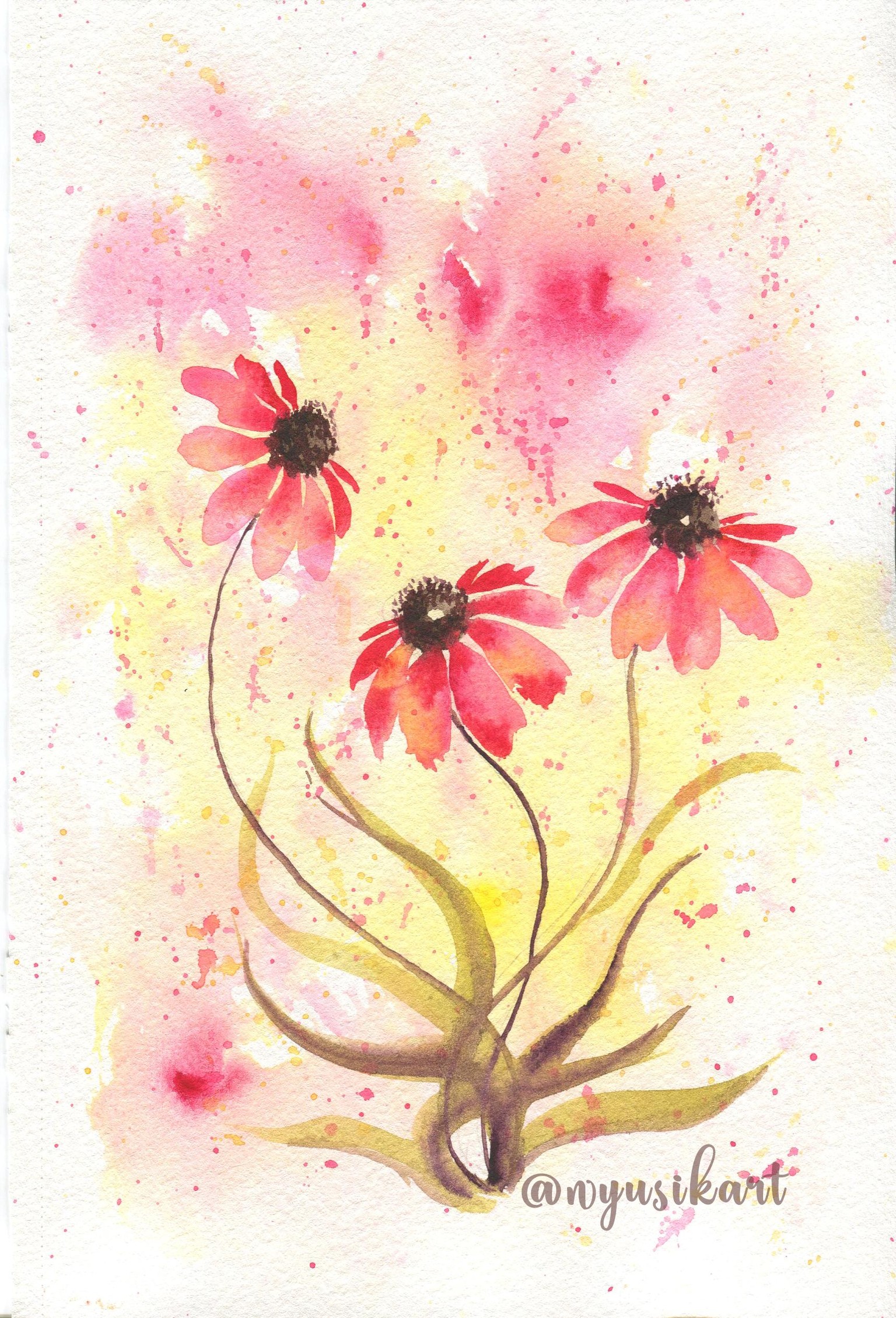 Expressive Florals: Coneflowers - image 1 - student project