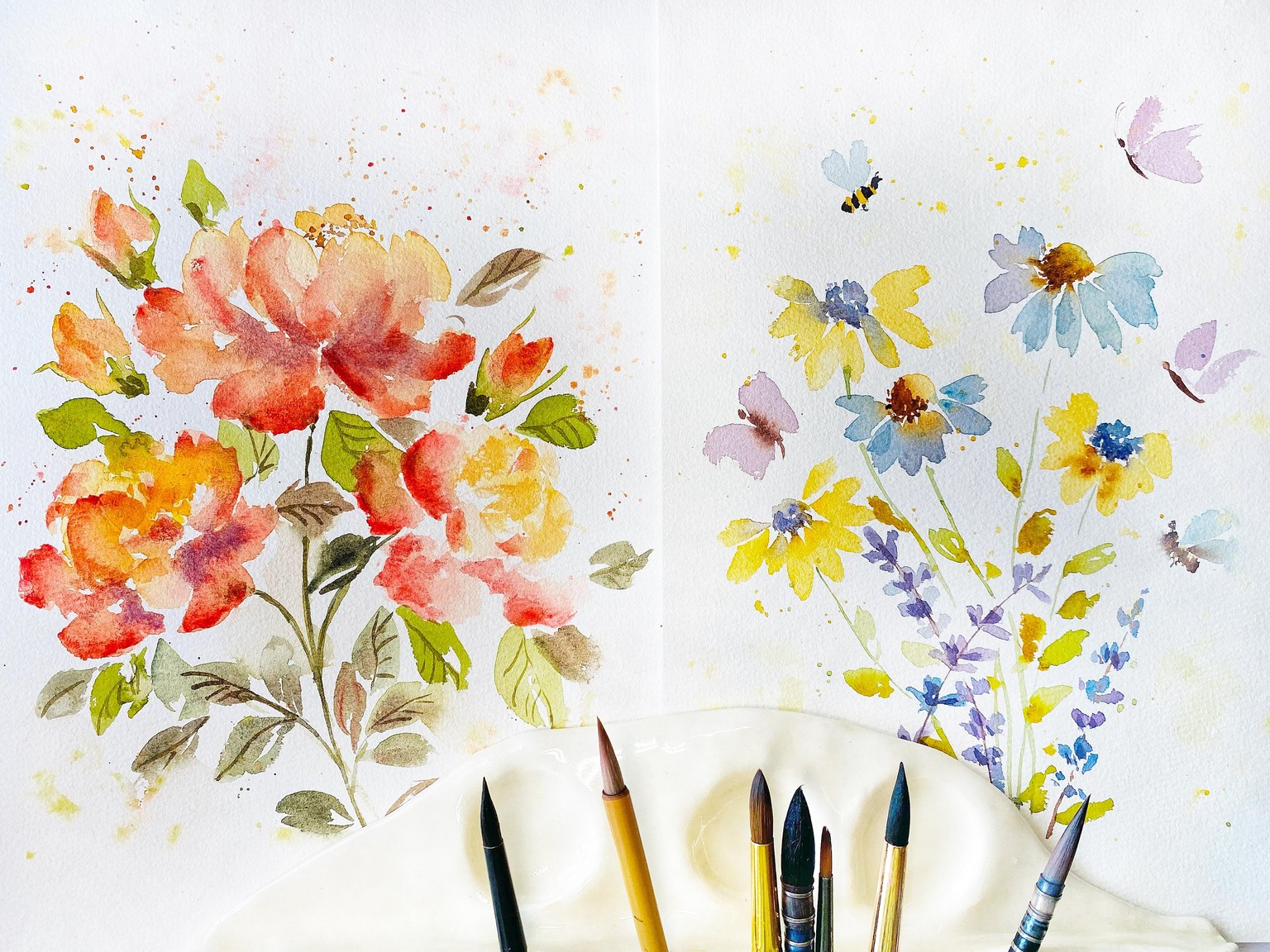 Master Your Brushstrokes: Paint Roses with Watercolours - image 6 - student project