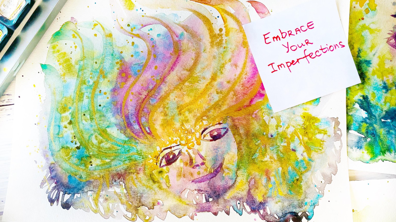 Watercolor Splatter Flowers and Embracing my Imperfections! - image 5 - student project