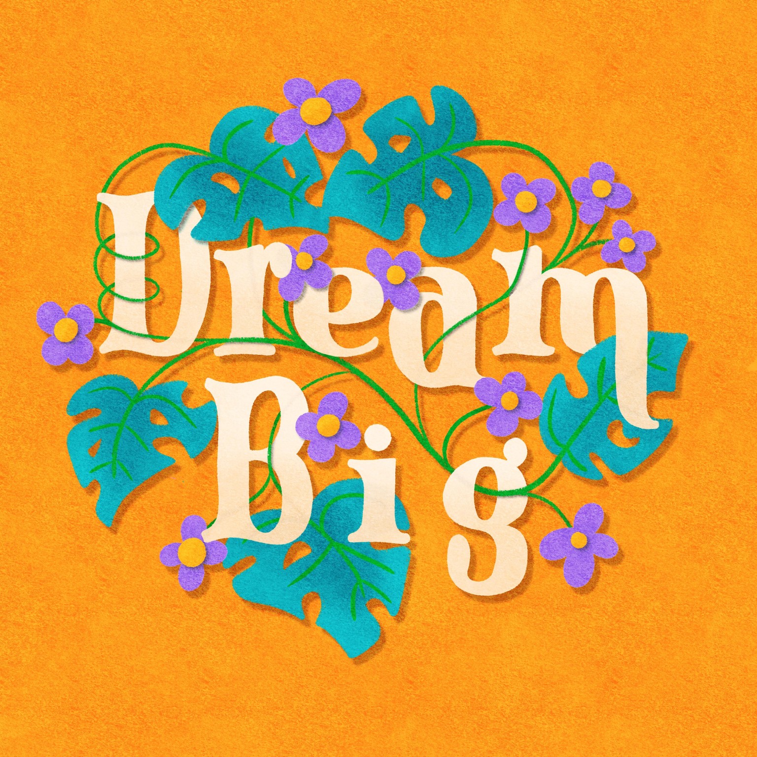 Floral lettering - image 3 - student project