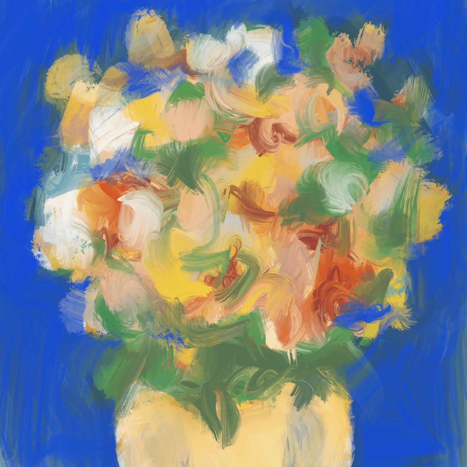 abstract flowers in negative technique - image 1 - student project