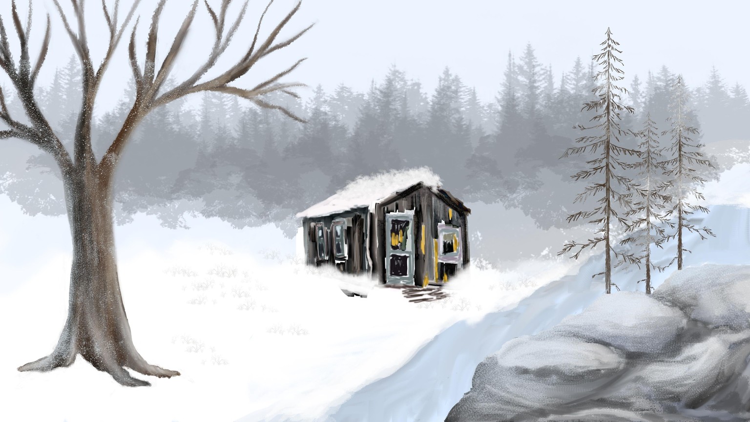 Snowy Forest - image 2 - student project