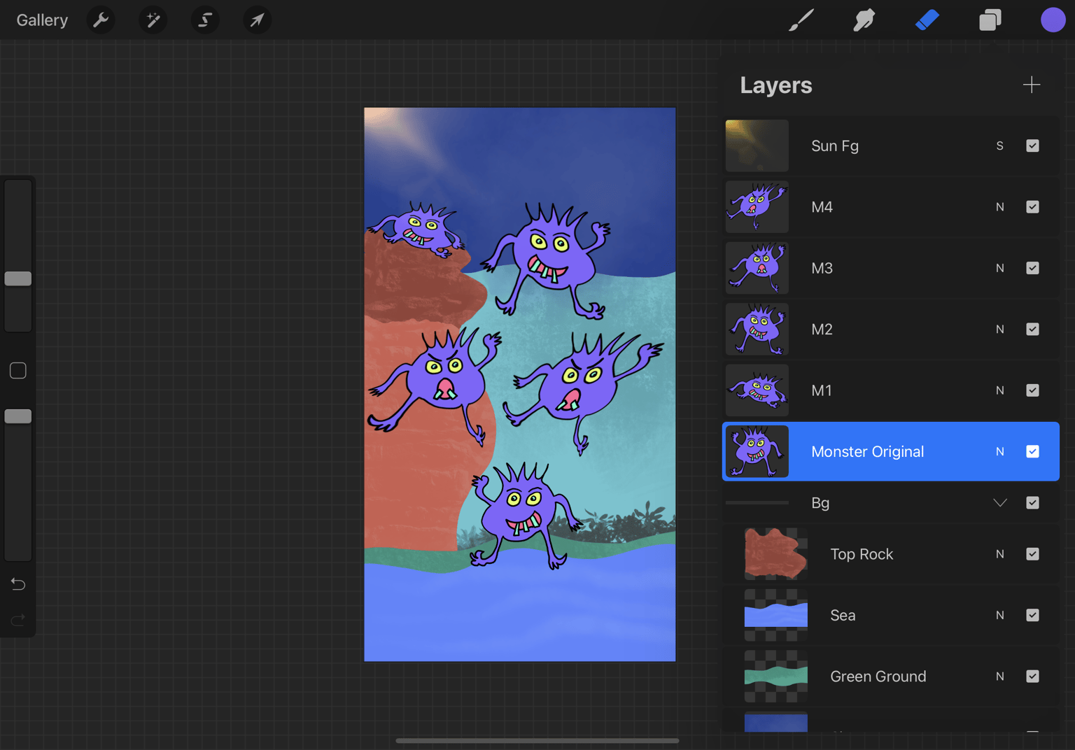 Monstrous Doodle Diver! - image 2 - student project