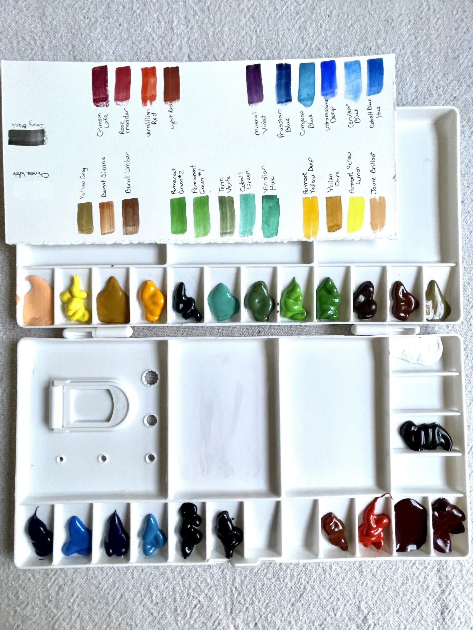 My finished Holbein Watercolor Palette - image 1 - student project