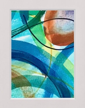 L A initials in watercolour - image 1 - student project