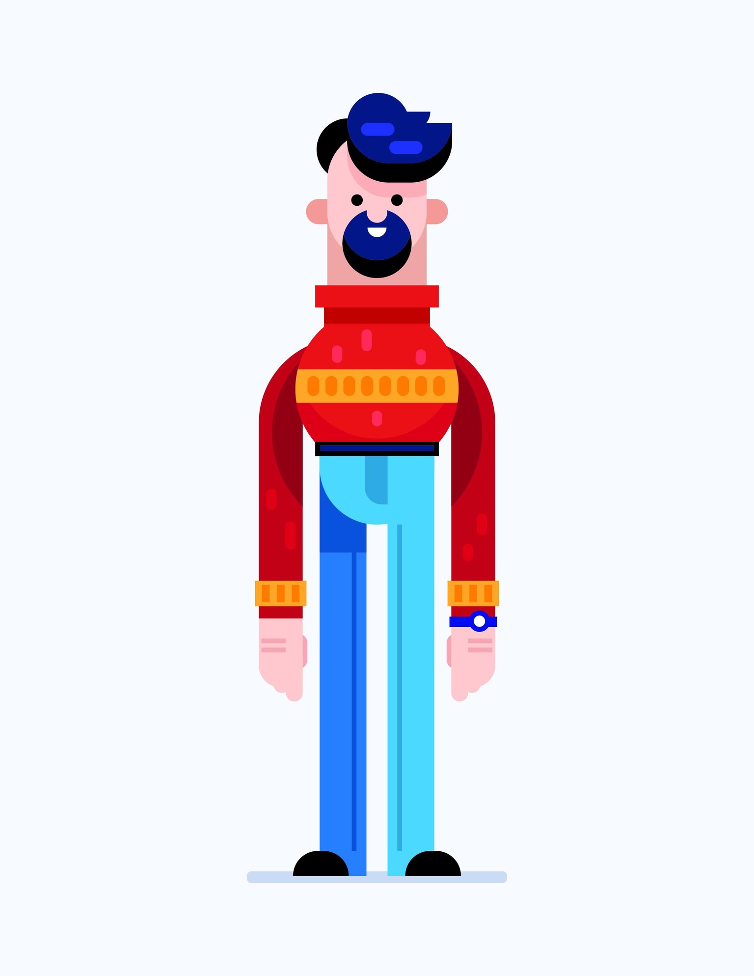 Flat Design Character - image 1 - student project