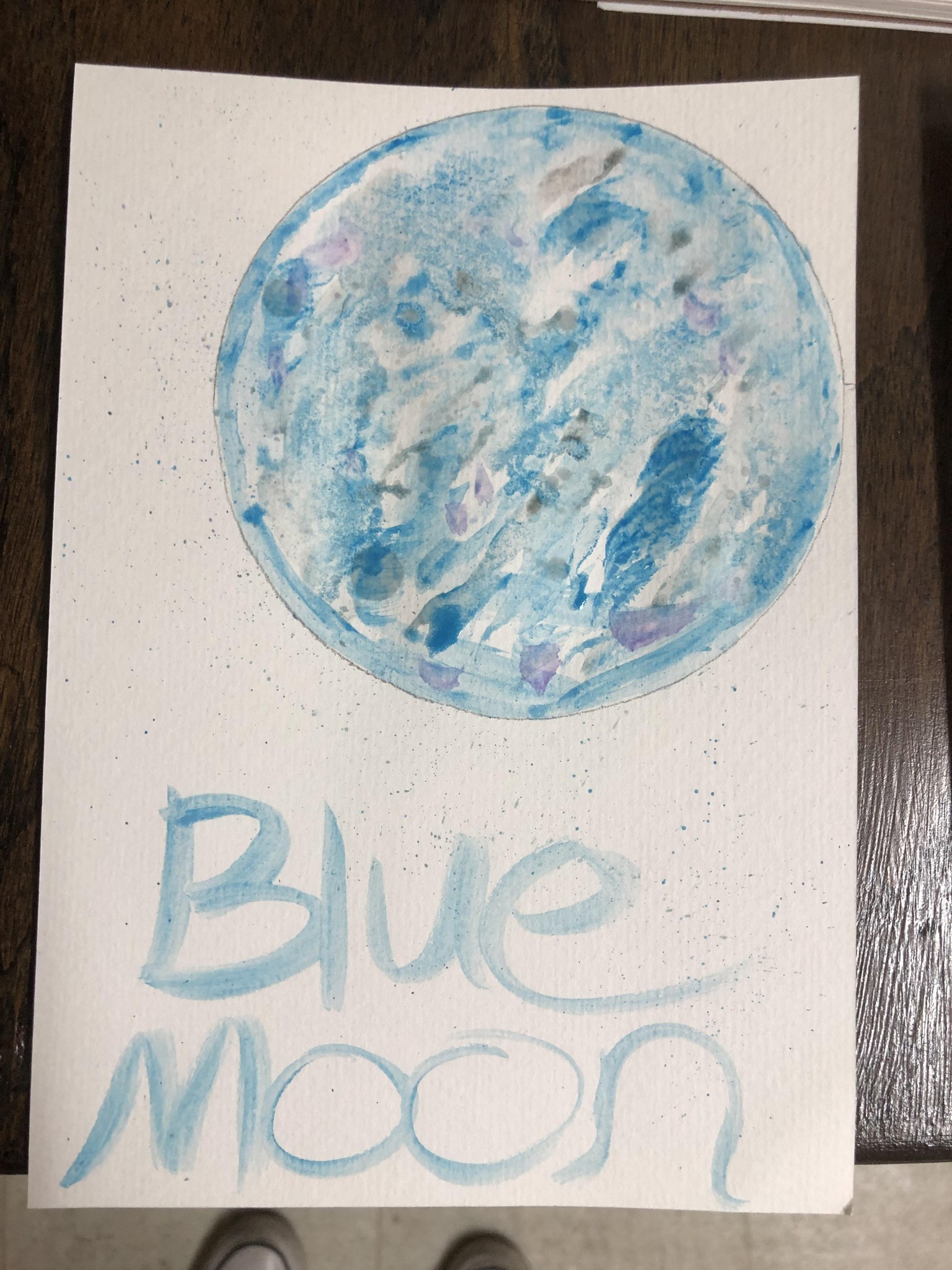Watercolor moons - image 3 - student project