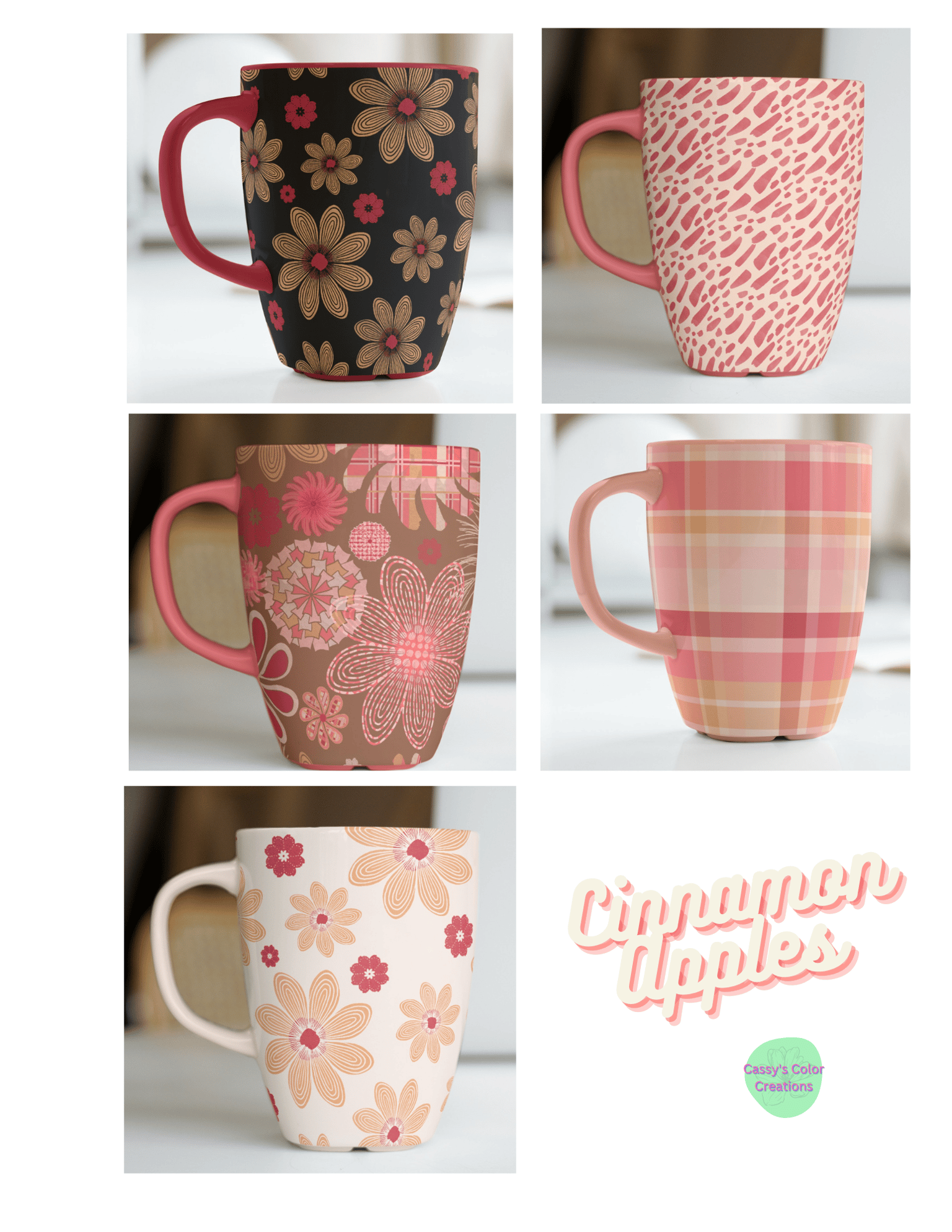 Repeat Pattern Mug with Oranges - image 2 - student project