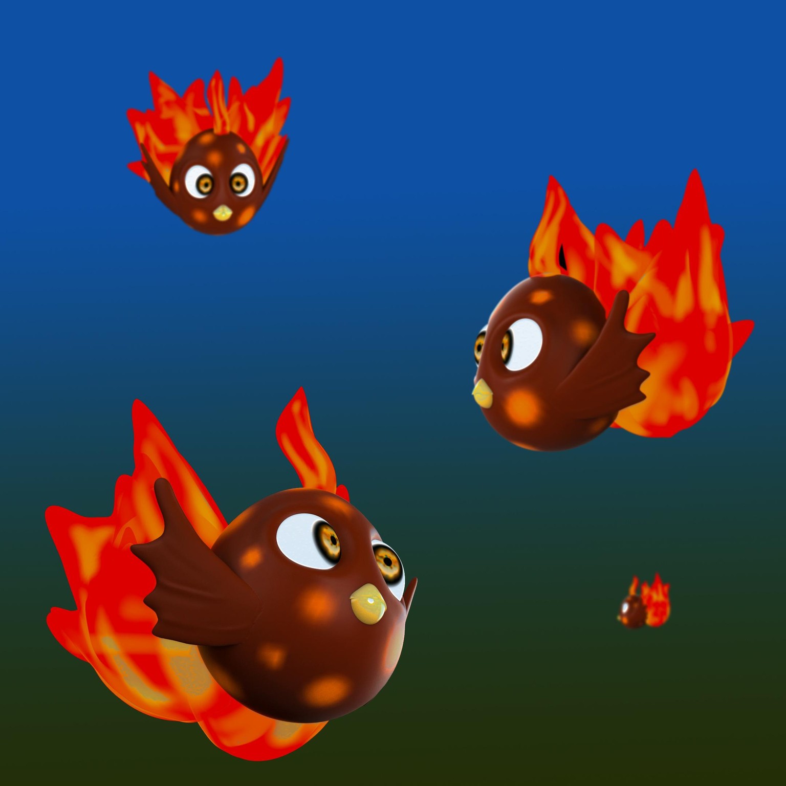 Fire bird in Zbrush. - image 1 - student project